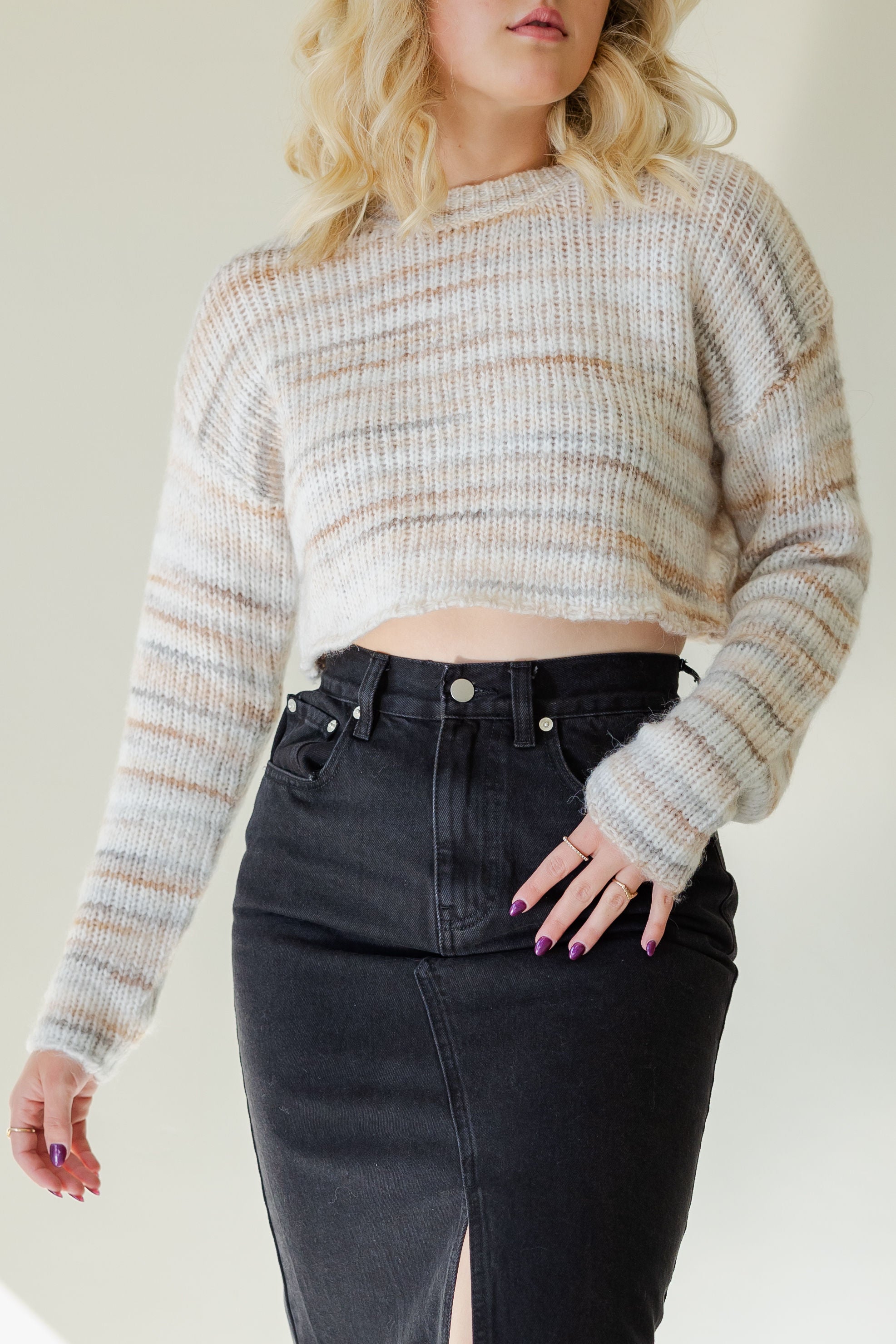 Feel You Knit Crop Sweater