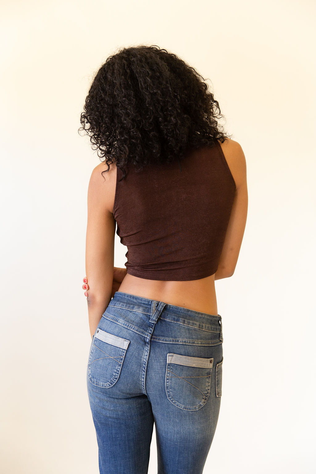 Not Worried Daisy Cutout Crop Top
