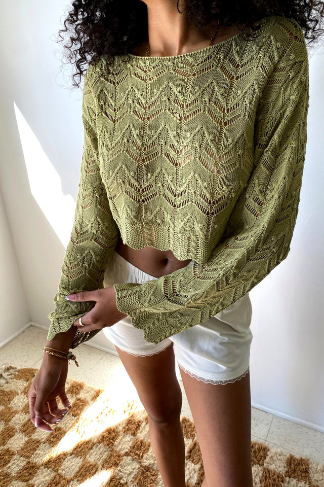 Crochet Long Sleeve Top