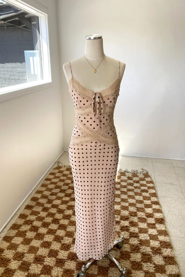 Polka Dot Lace Midi Dress