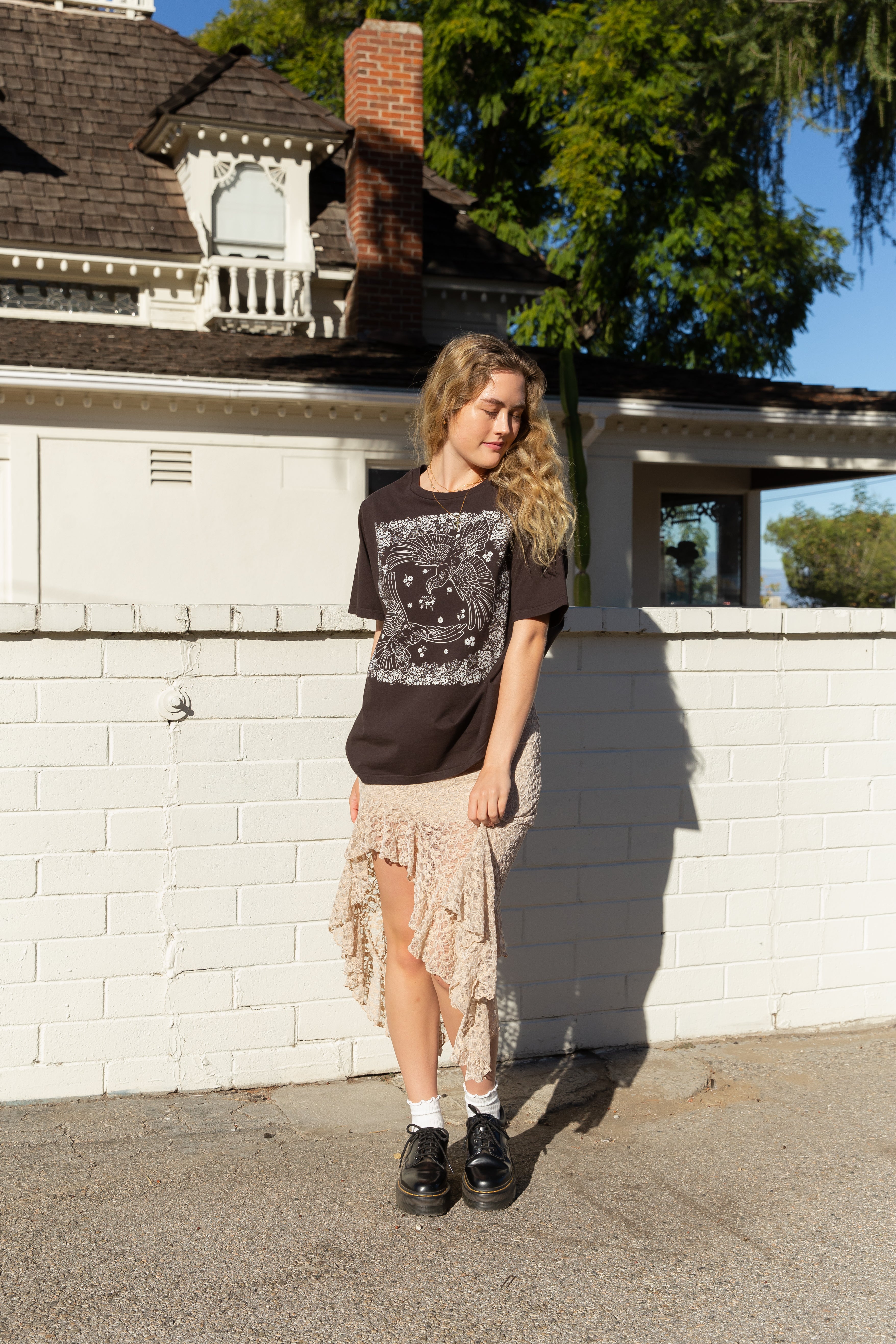 Doves Bandana BF Graphic Tee