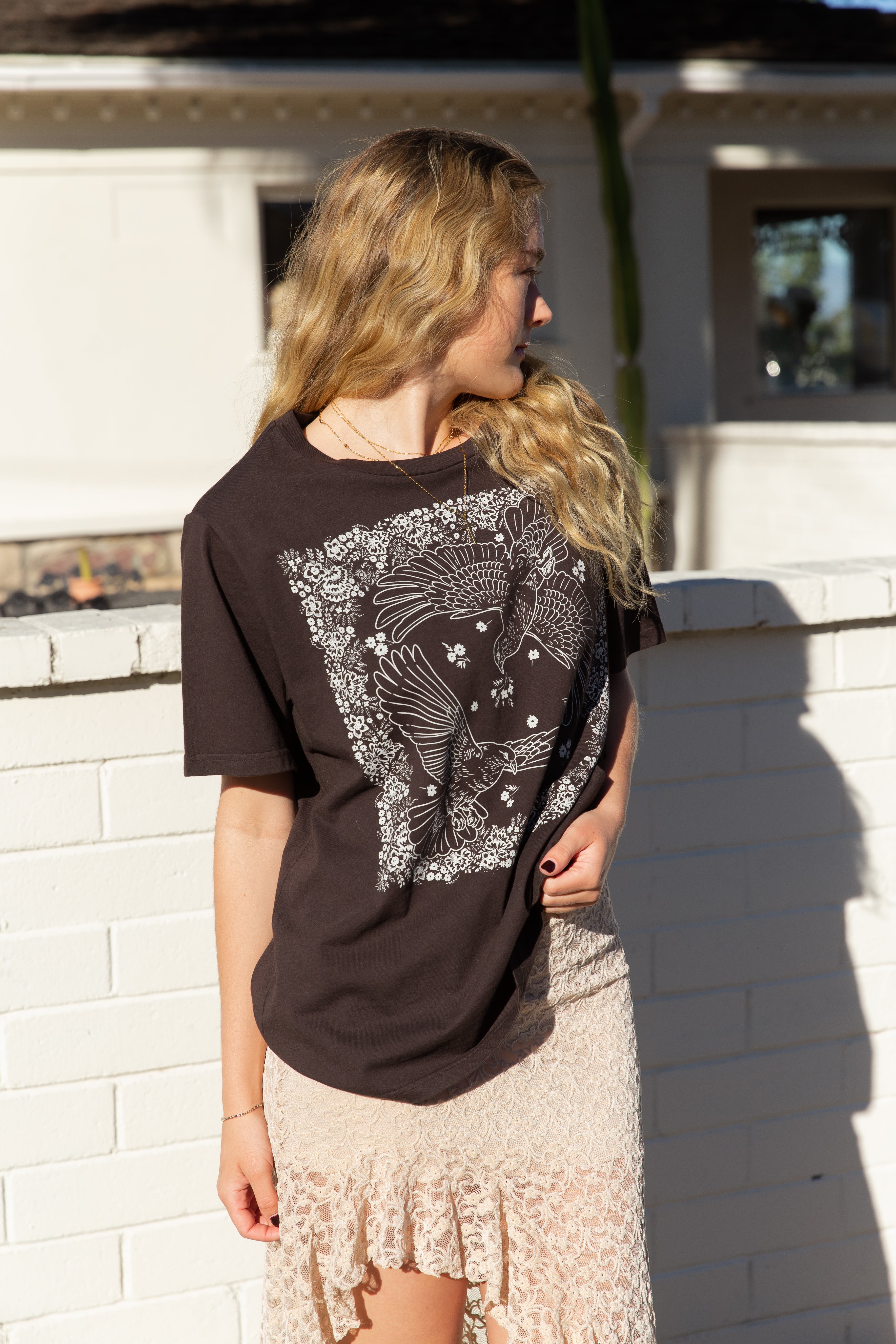 Doves Bandana BF Graphic Tee