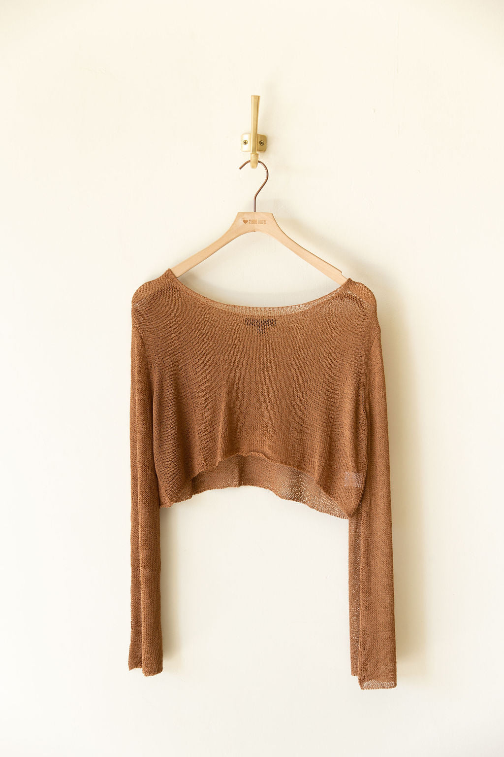 Don't Play Mesh Knit Crop Sweater
