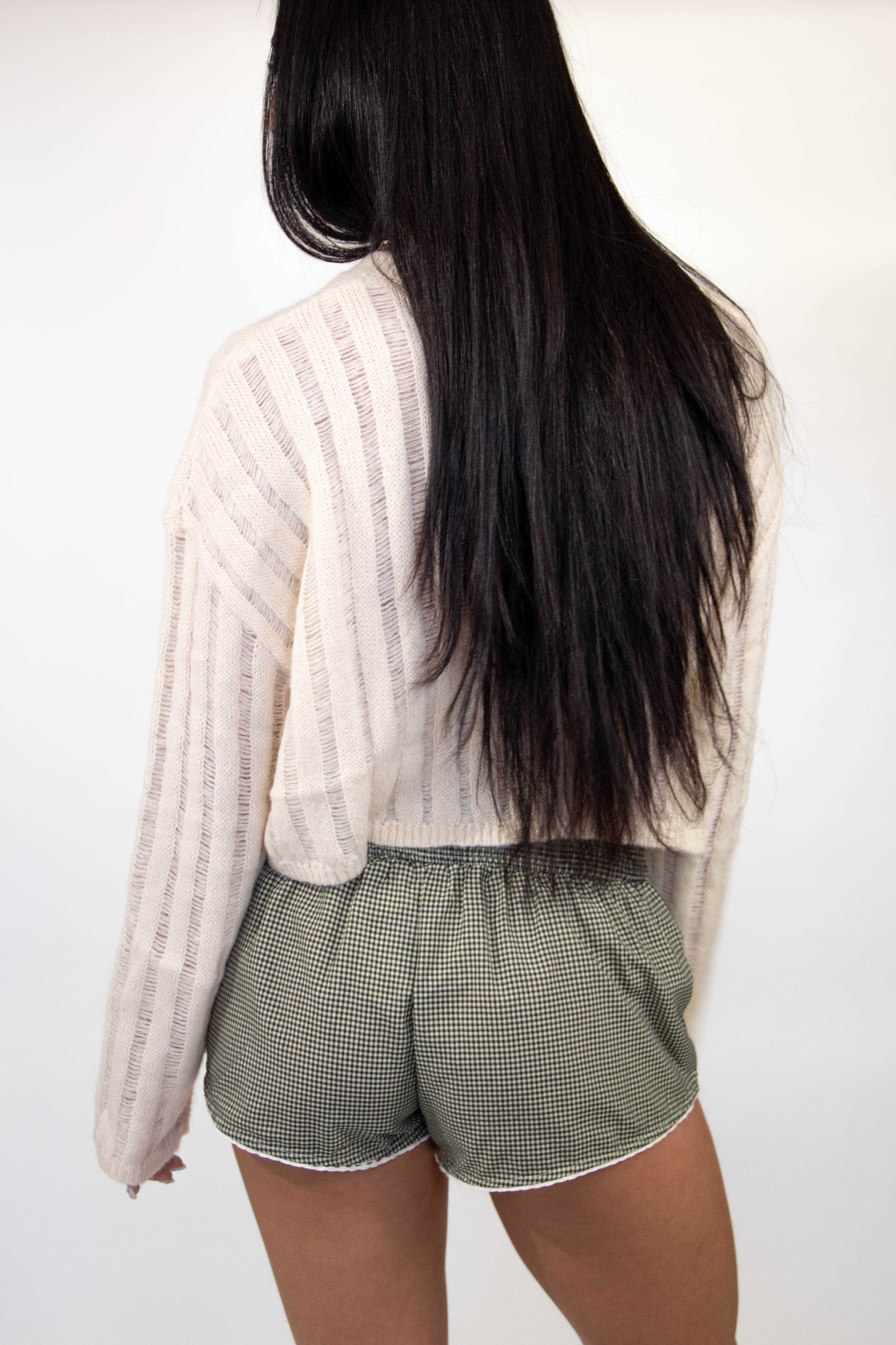 Ladder Knit Sheer Sweater