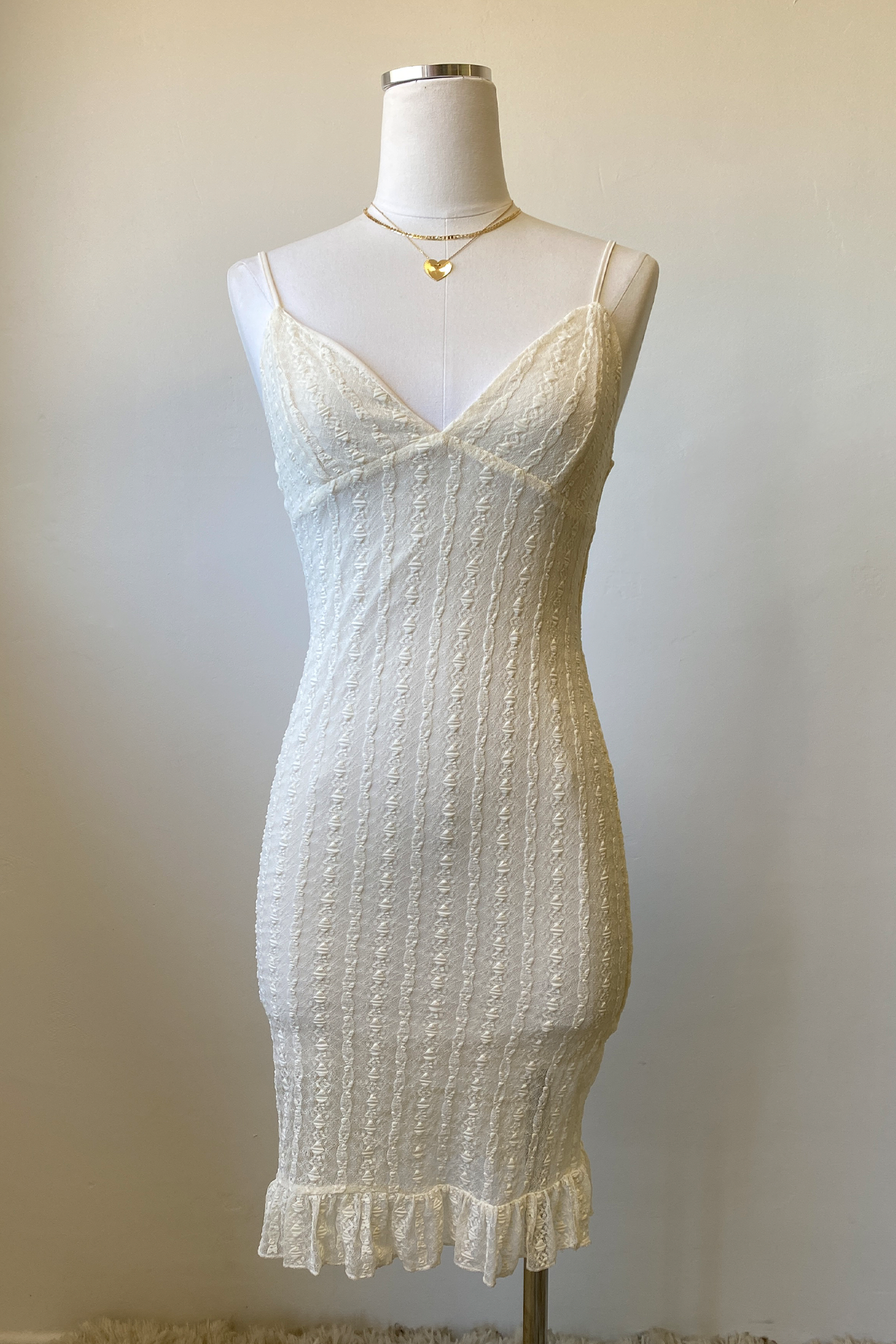 Stretch Lace Mini Cami Dress