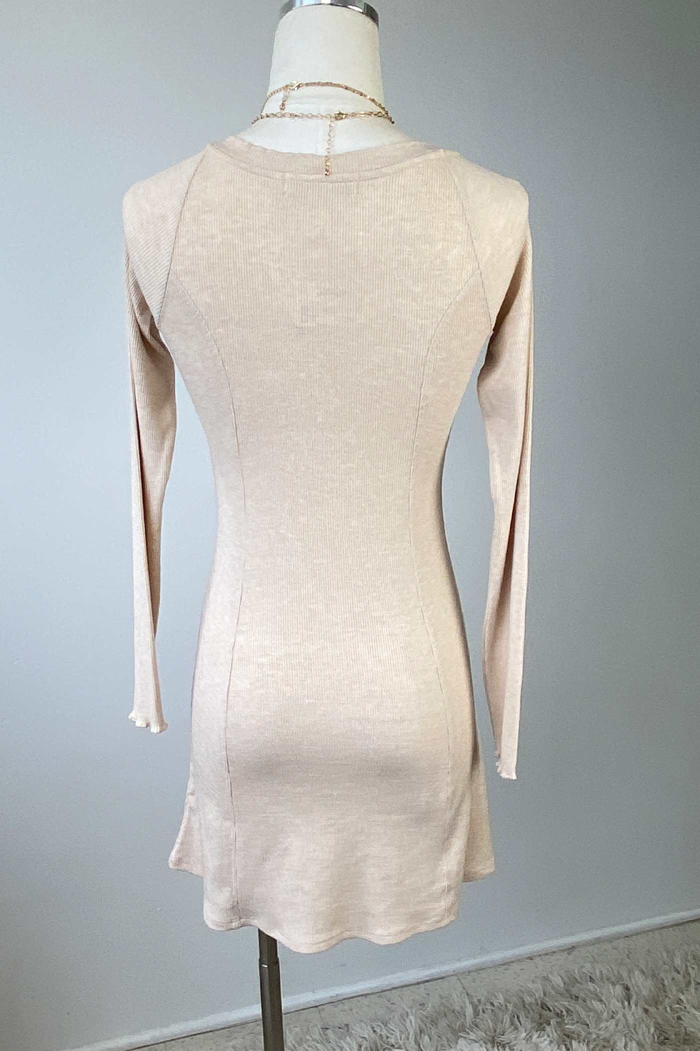 Button Up Long Sleeve Dress