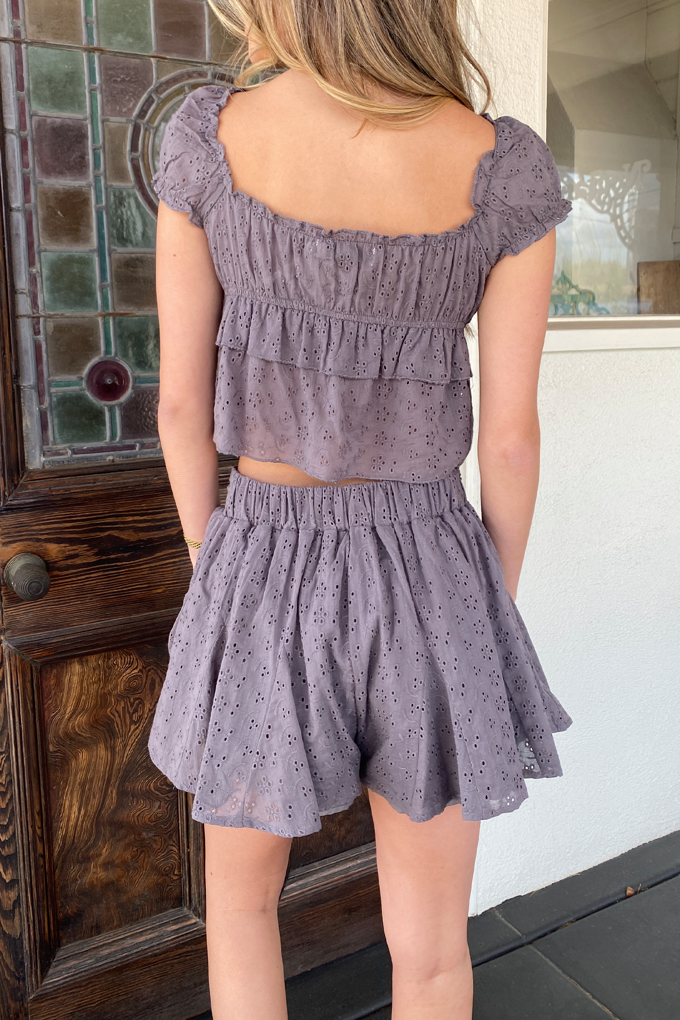Eyelet Skort