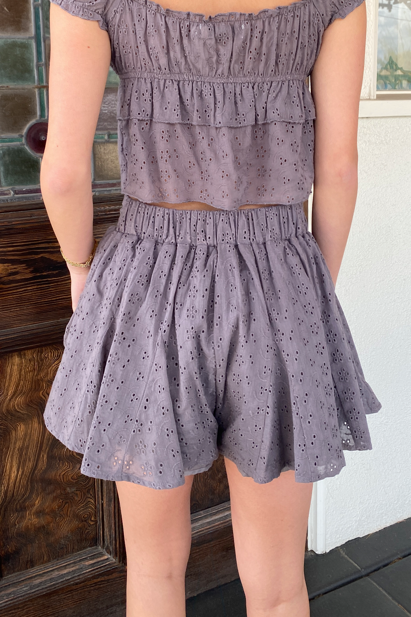 Eyelet Skort