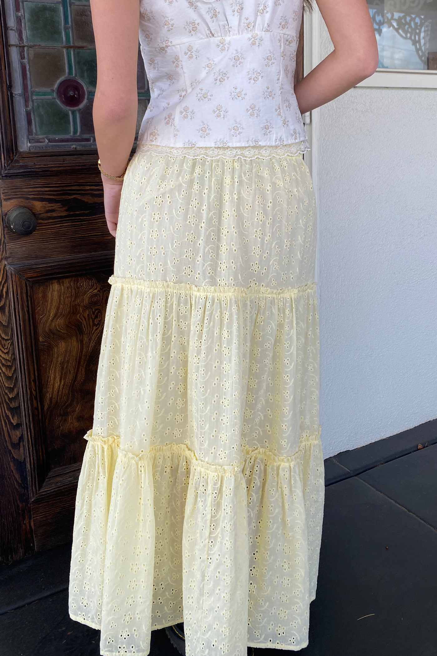 Eyelet Maxi Skirt