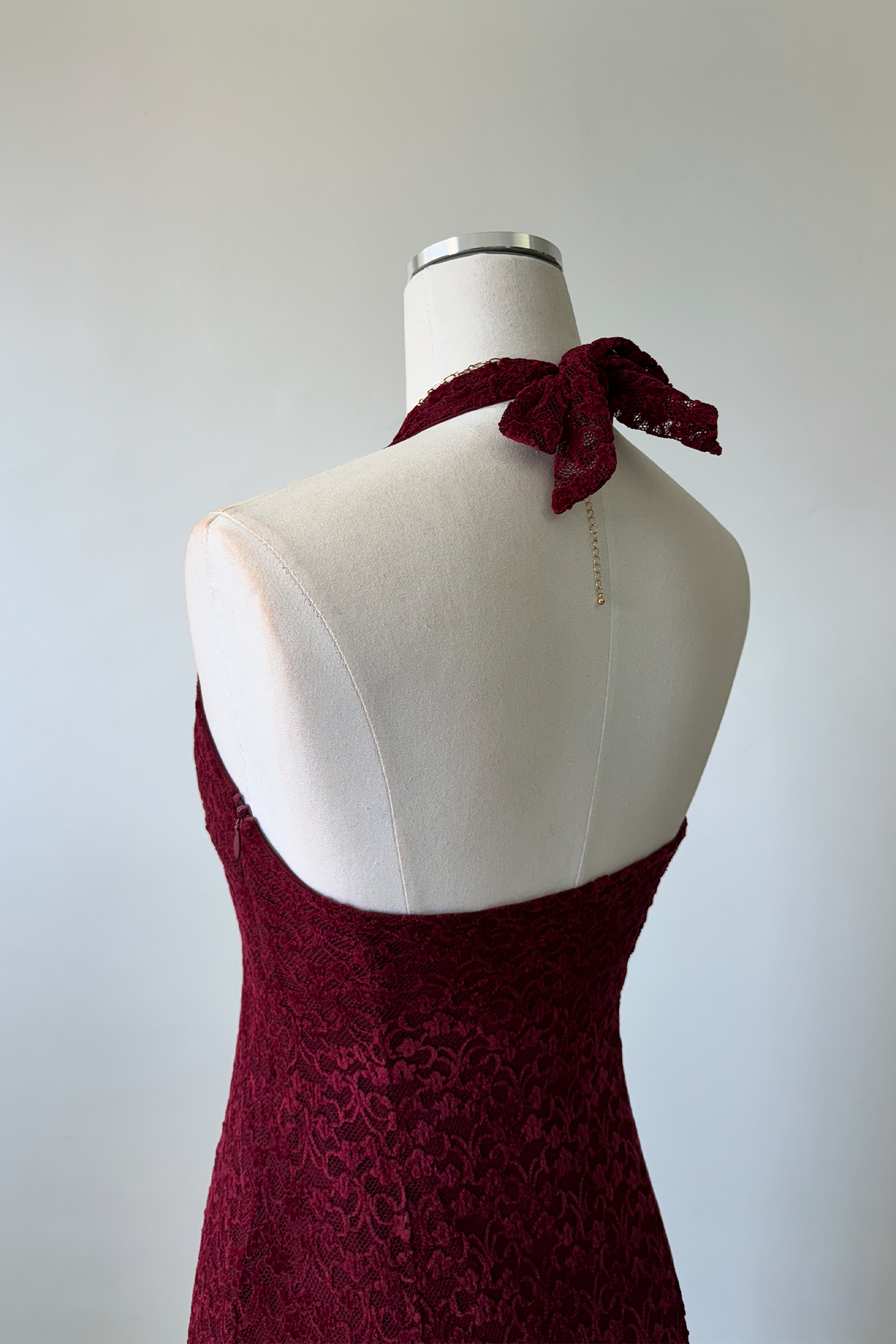 Lace Halter Midi Dress