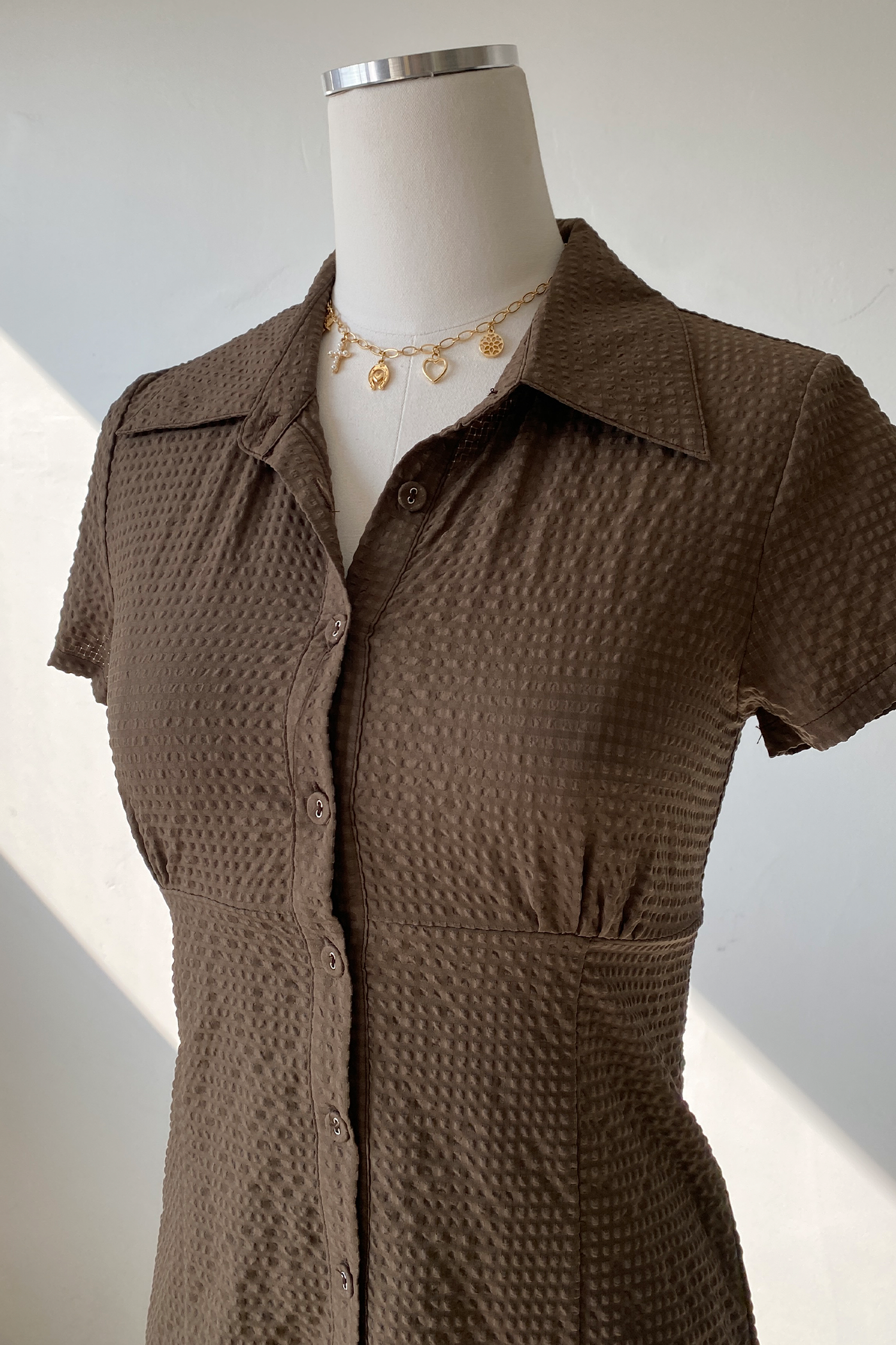 Button Up Front Empire Dress