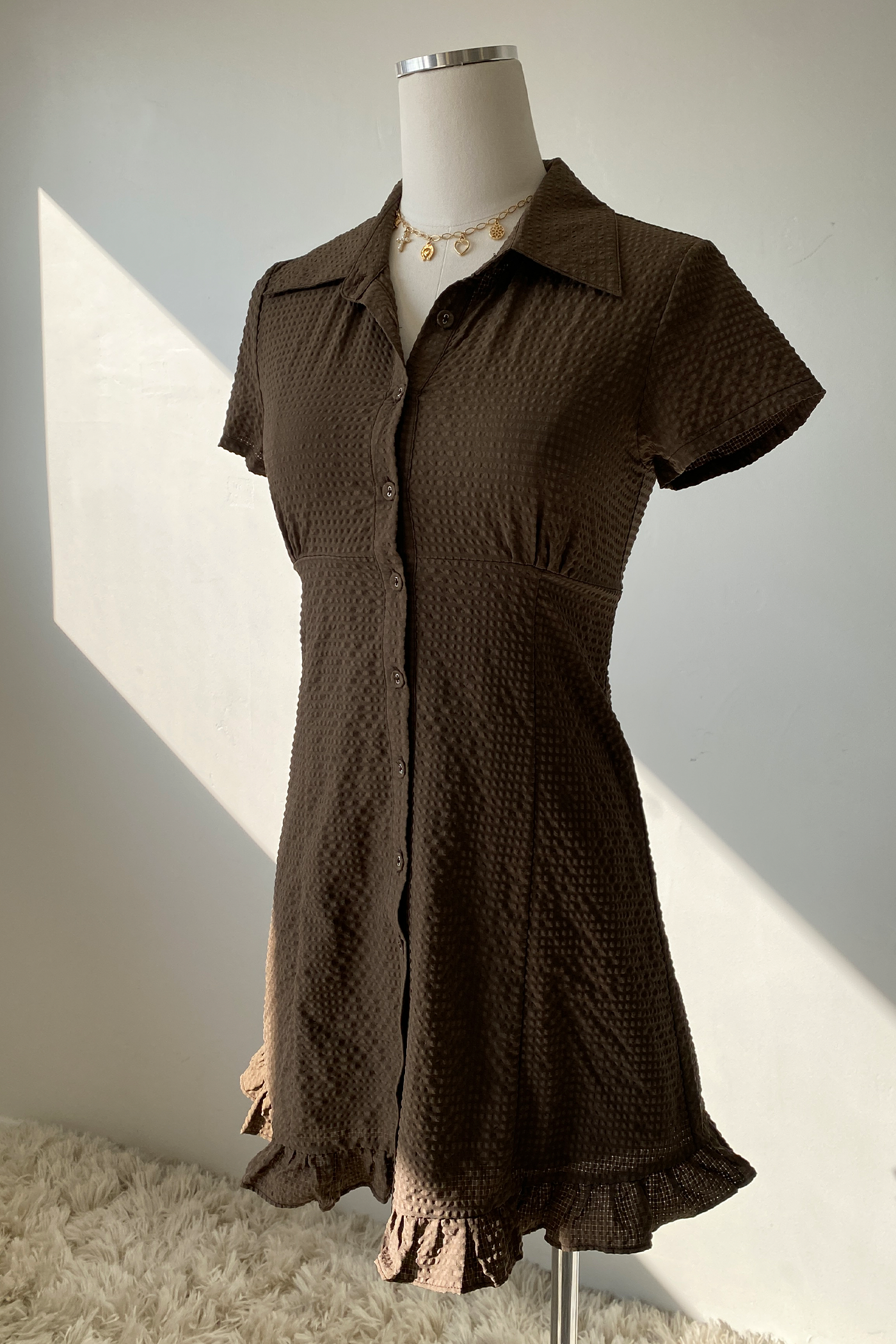 Button Up Front Empire Dress