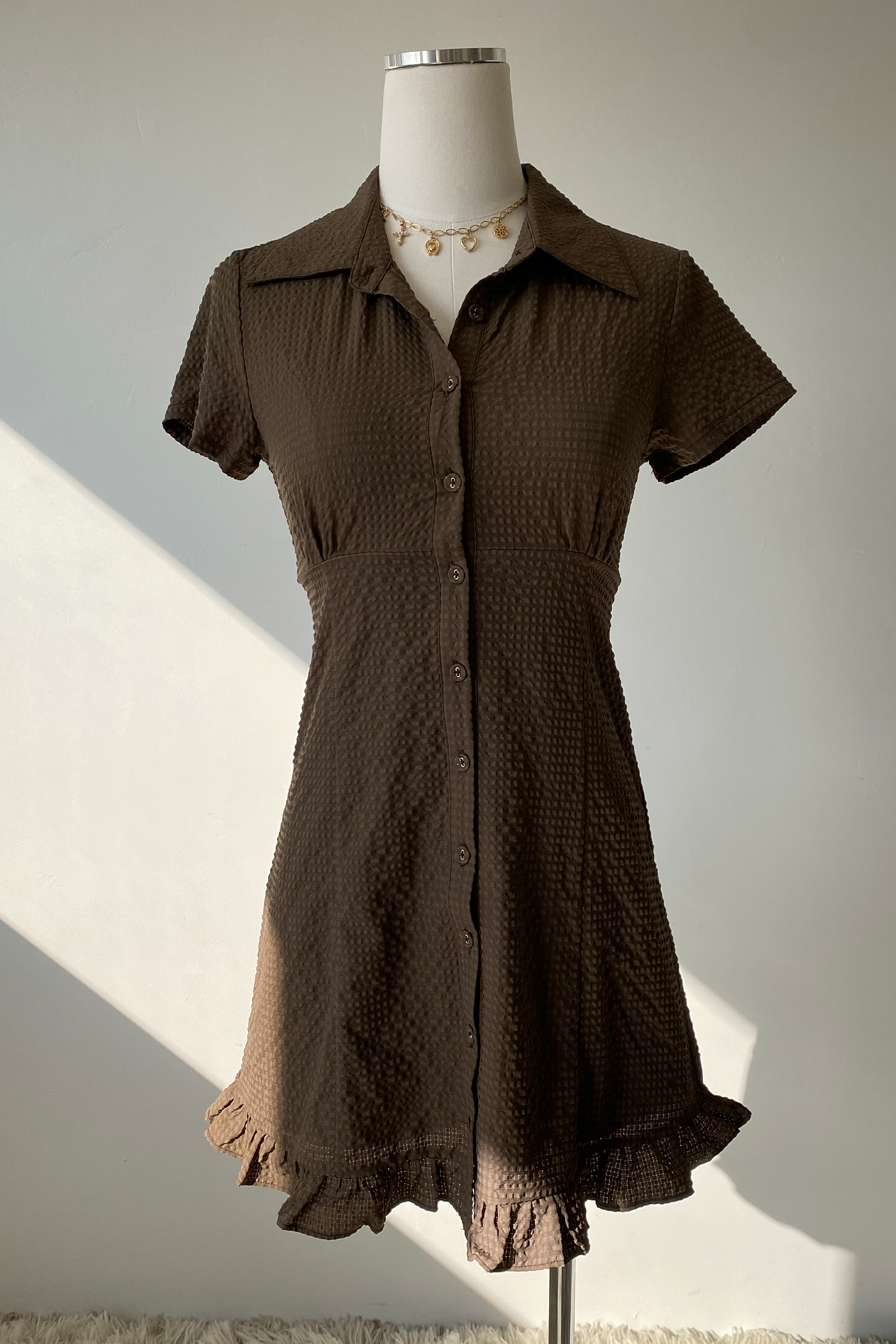 Button Up Front Empire Dress