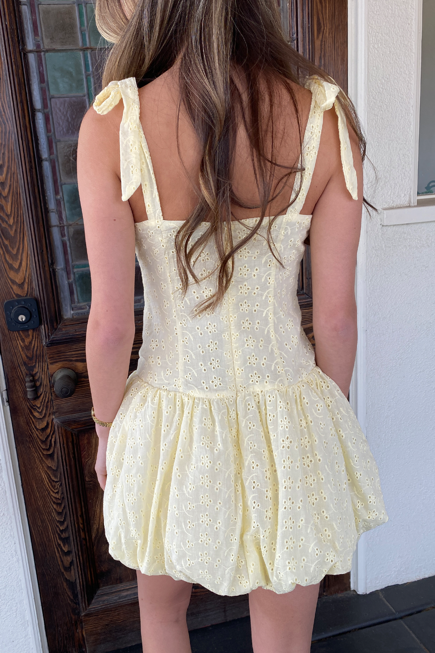 Eyelet Corset Mini Dress