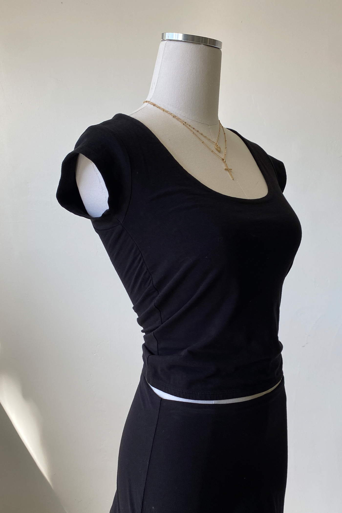 Basic Square Neck Short Sleeve Top