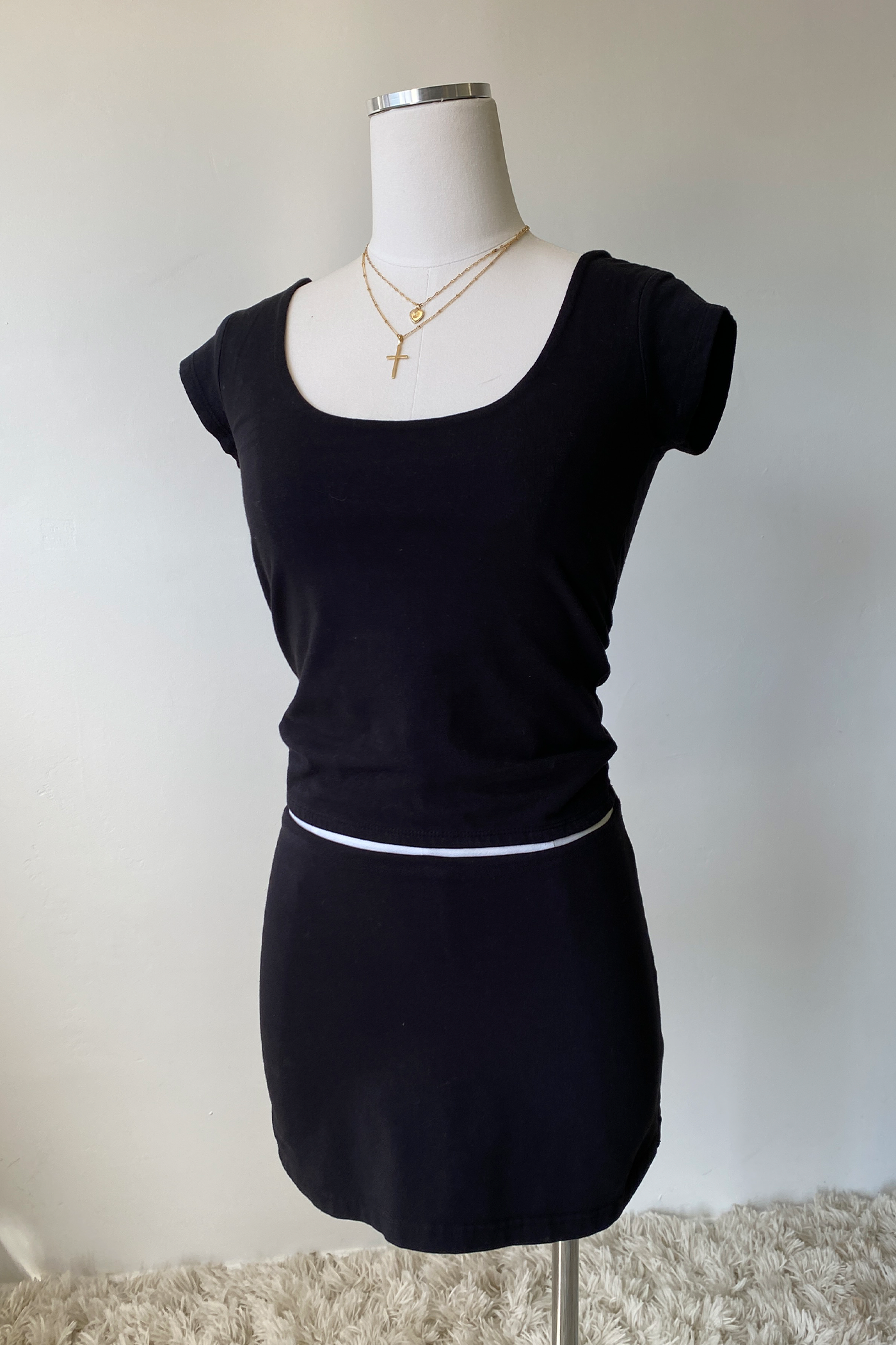 Basic Square Neck Short Sleeve Top