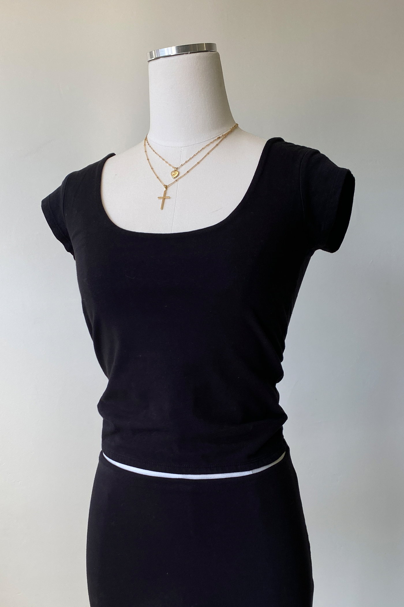 Basic Square Neck Short Sleeve Top