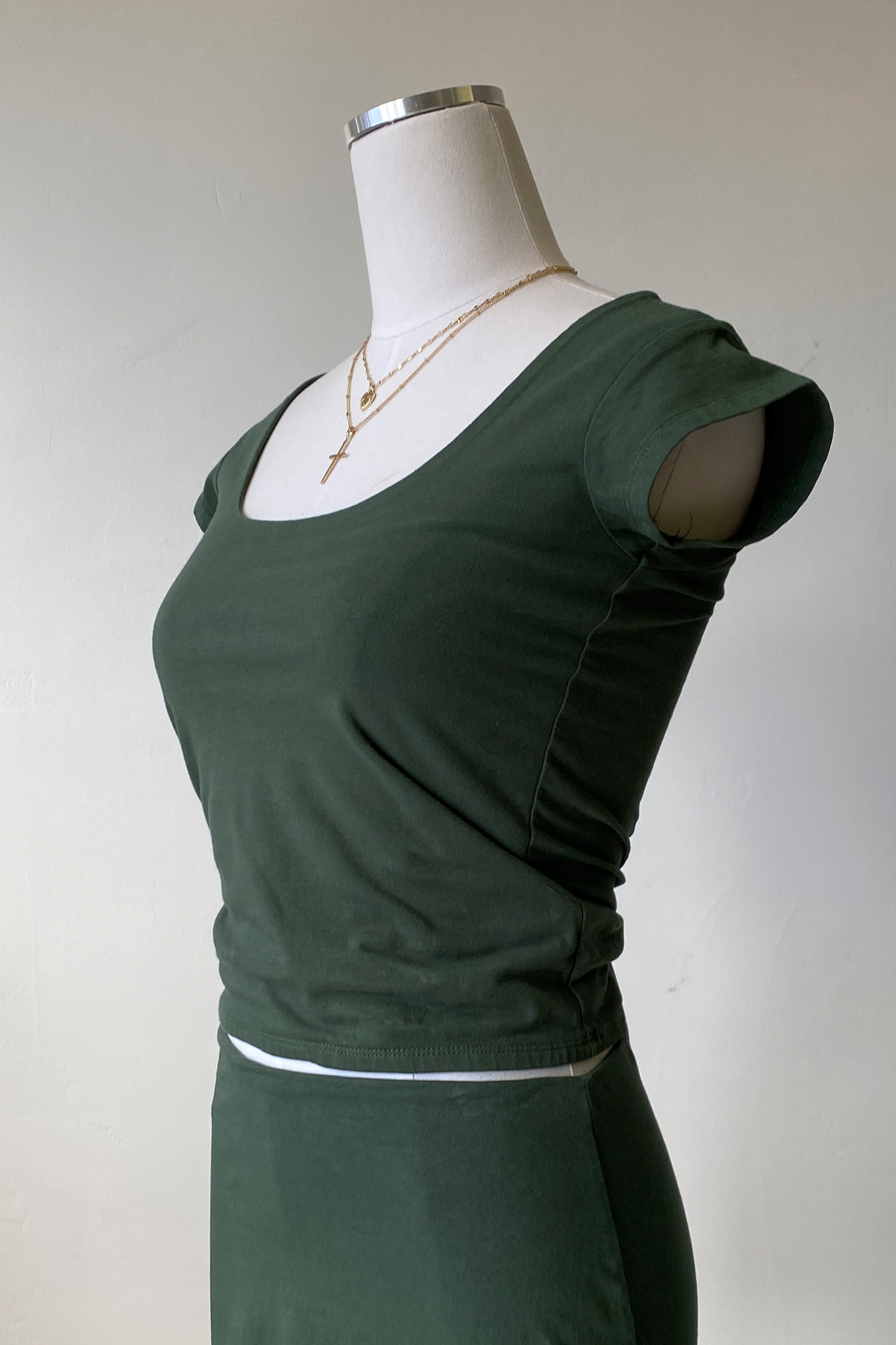 Basic Square Neck Short Sleeve Top