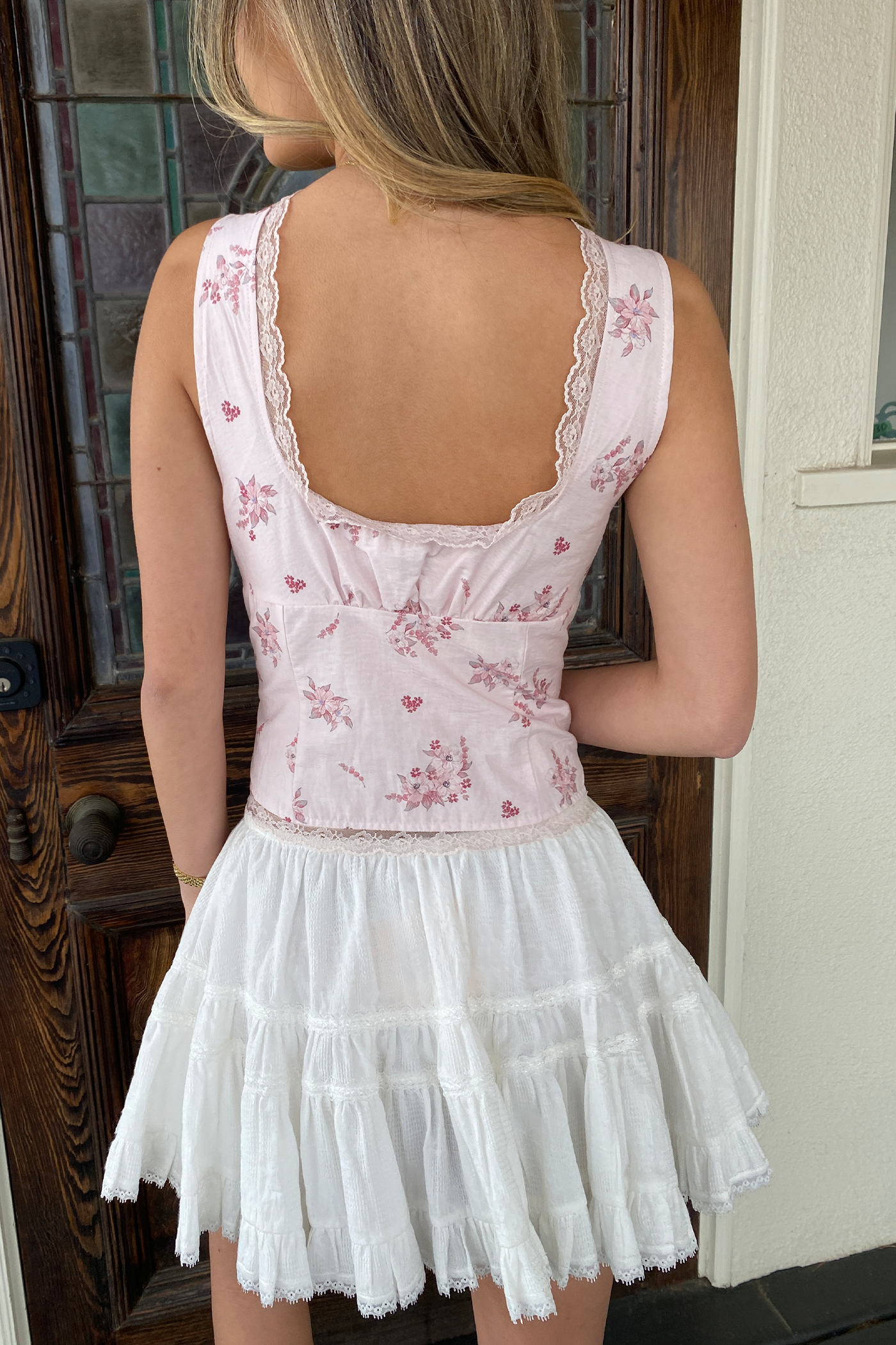 Lacey Split Front Corset Top