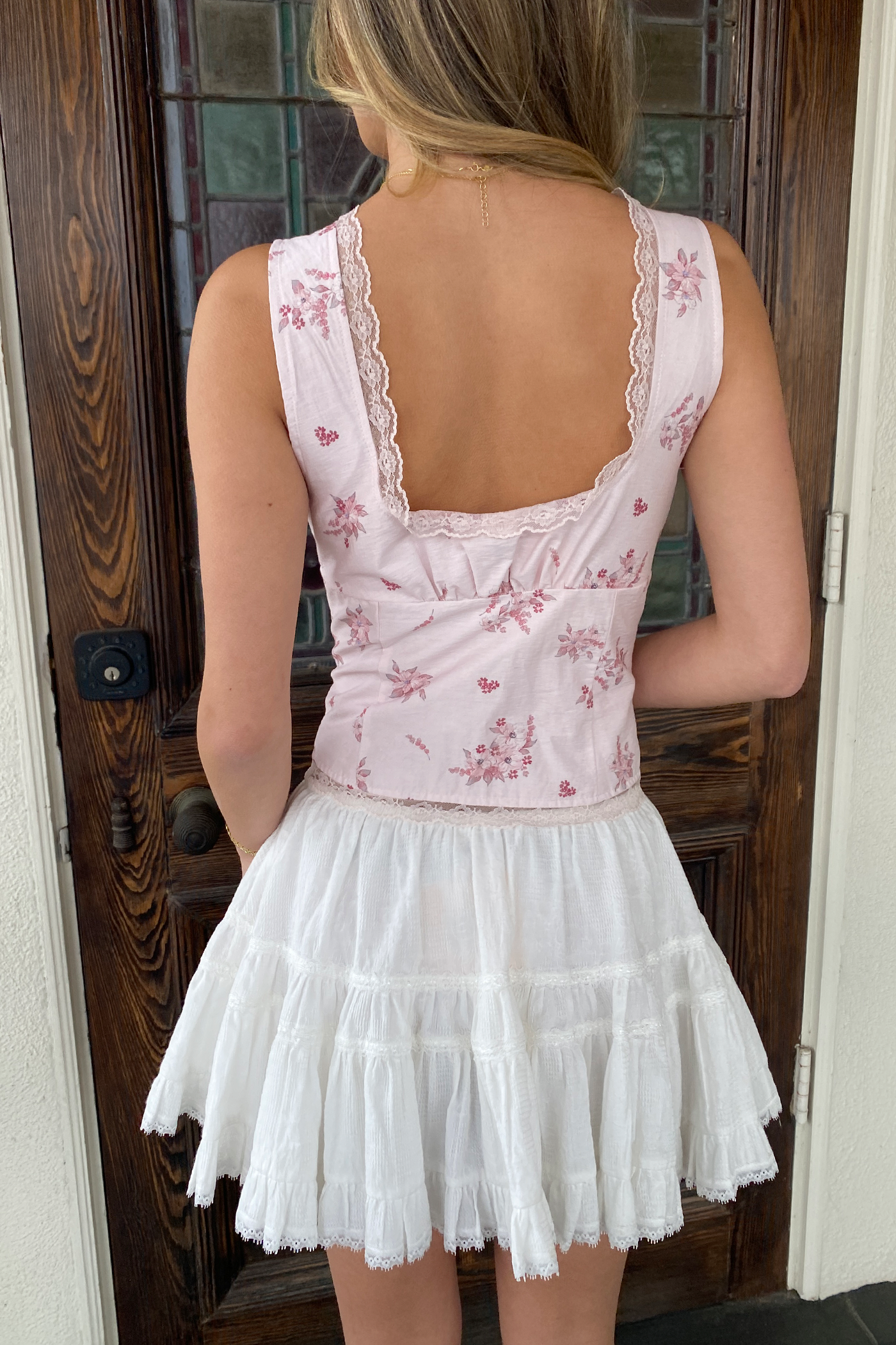 Lacey Split Front Corset Top