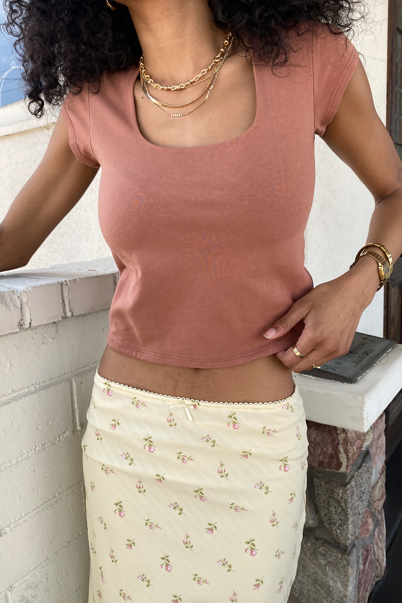 Square Neck Baby Tee