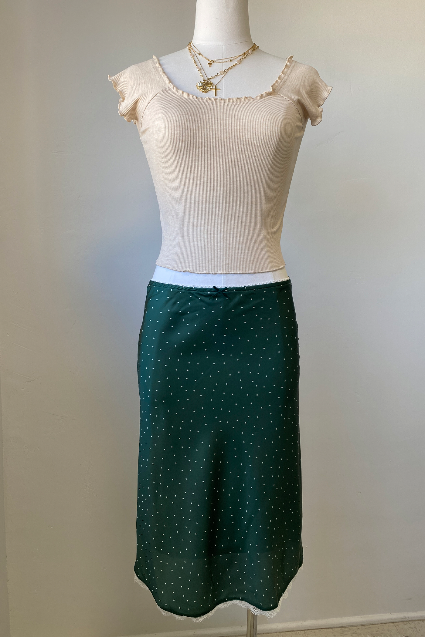 Satin Midi Skirt