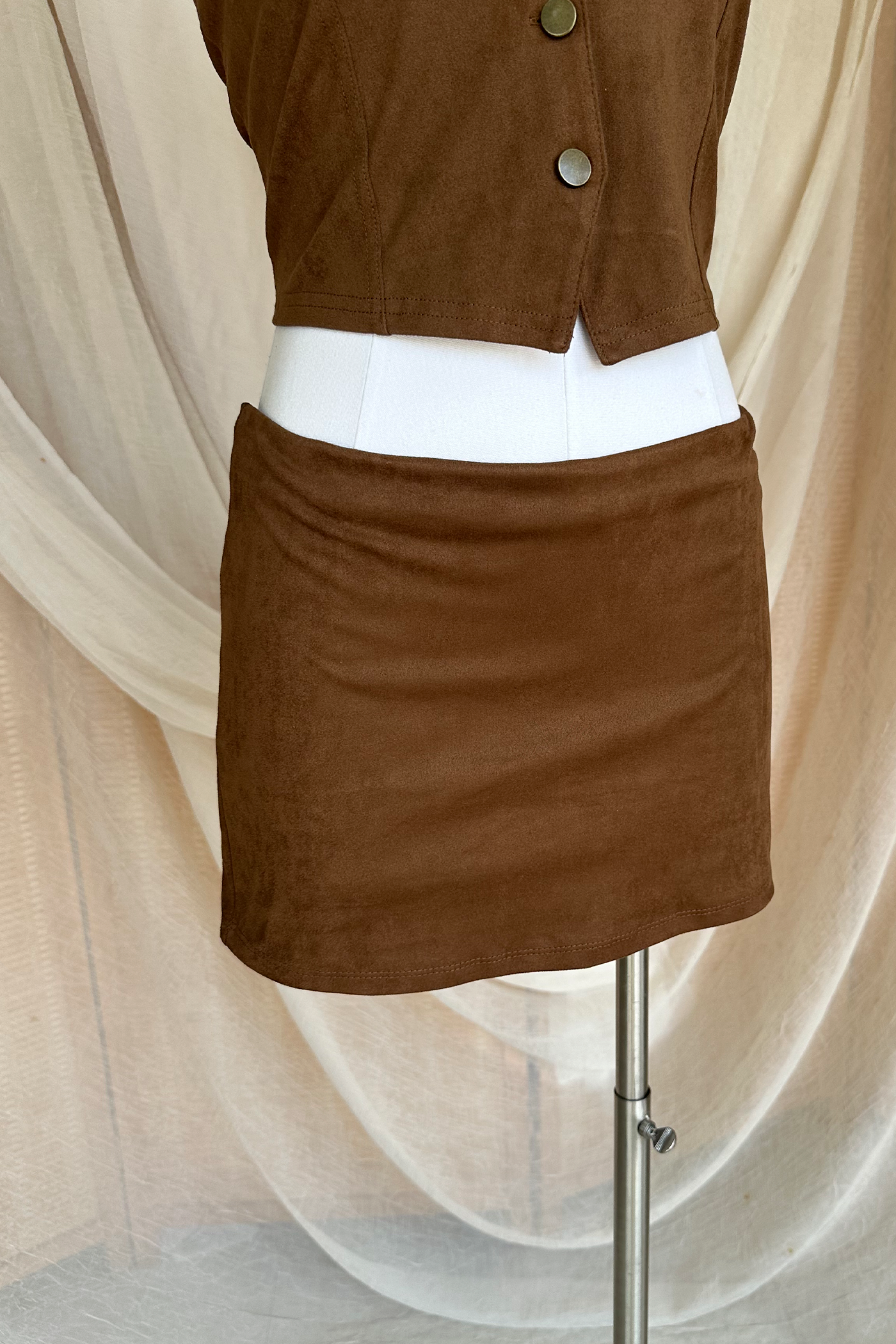 Suede Mini Skort
