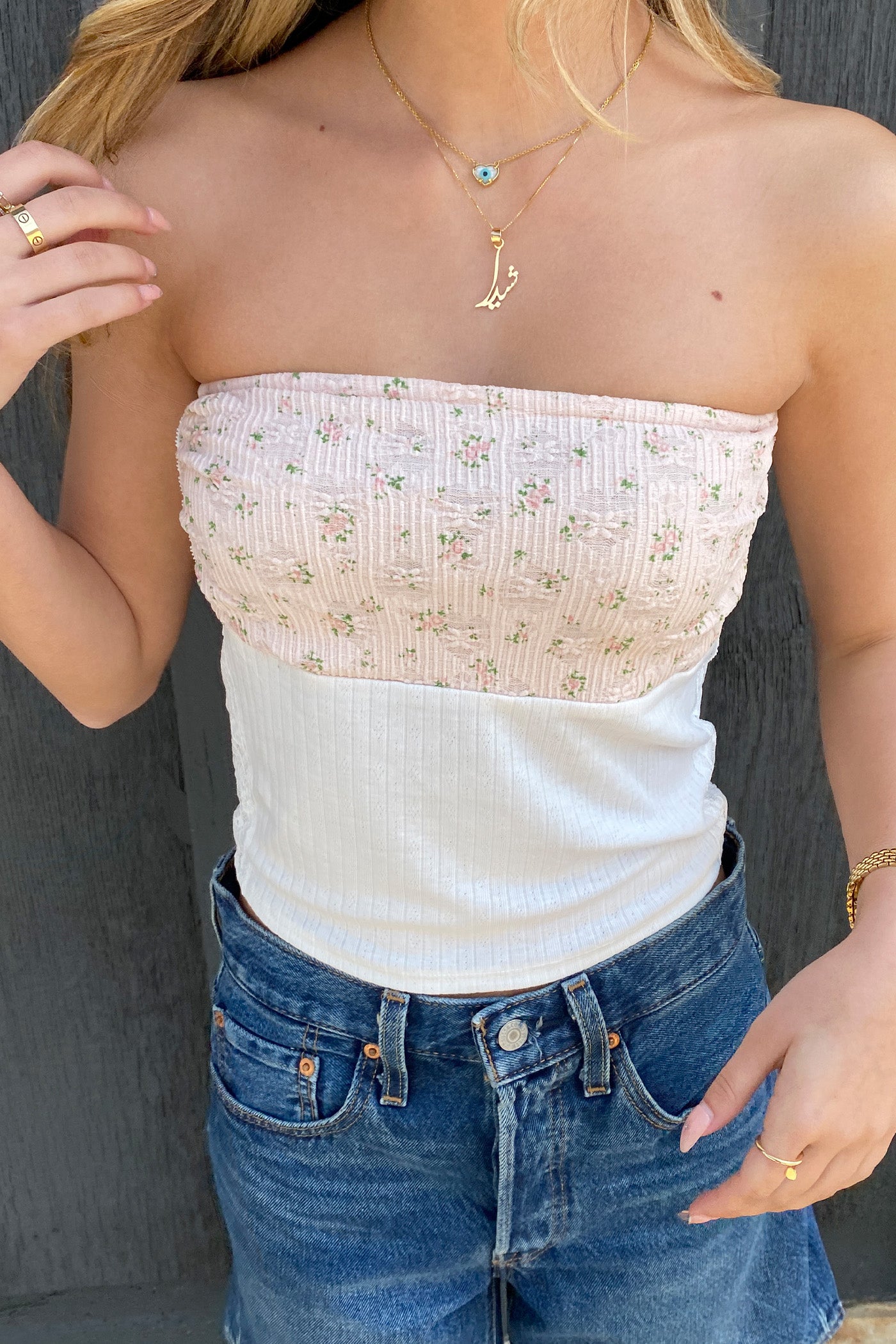 Lacey Pointelle Tube Top