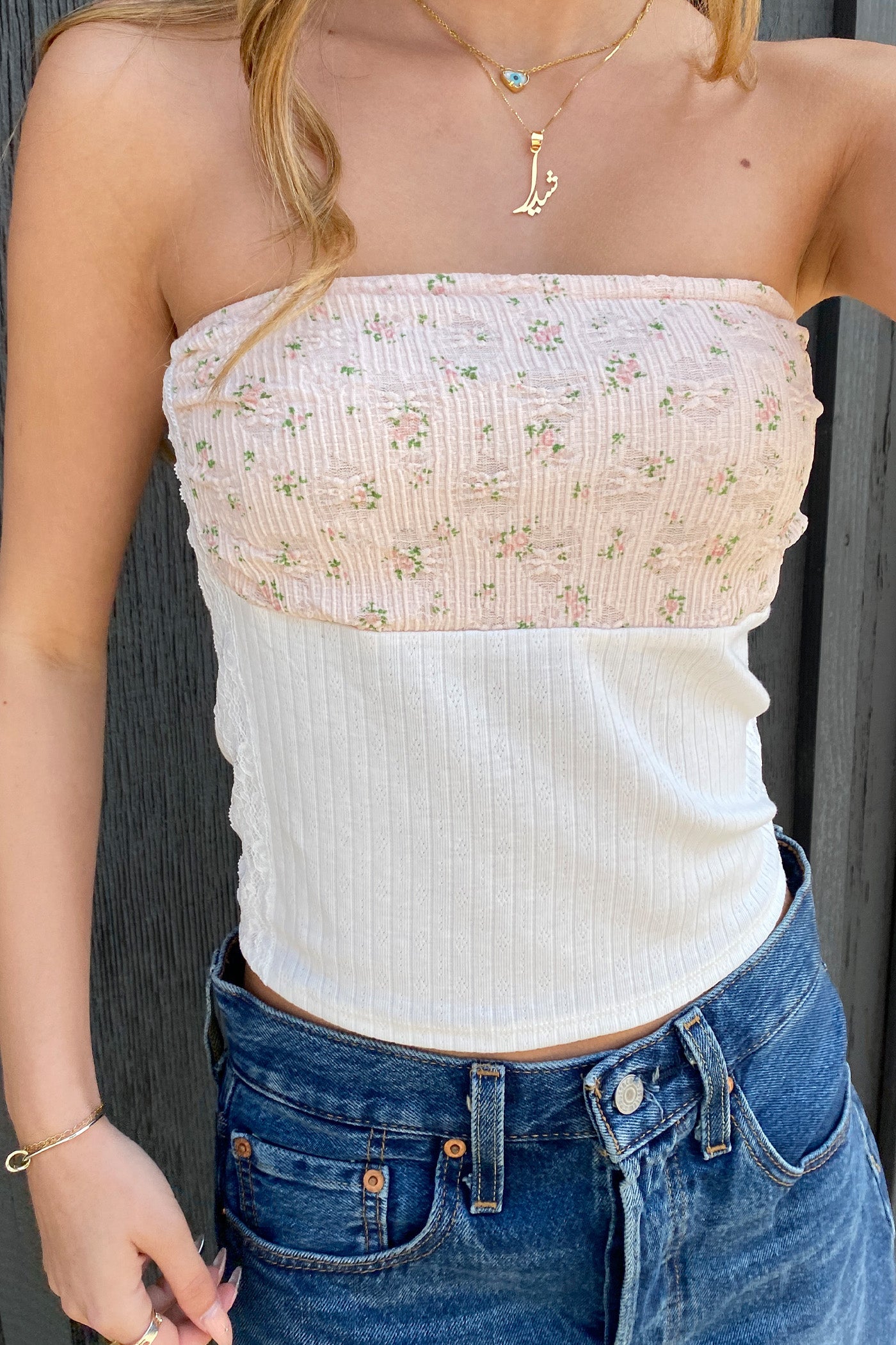 Lacey Pointelle Tube Top