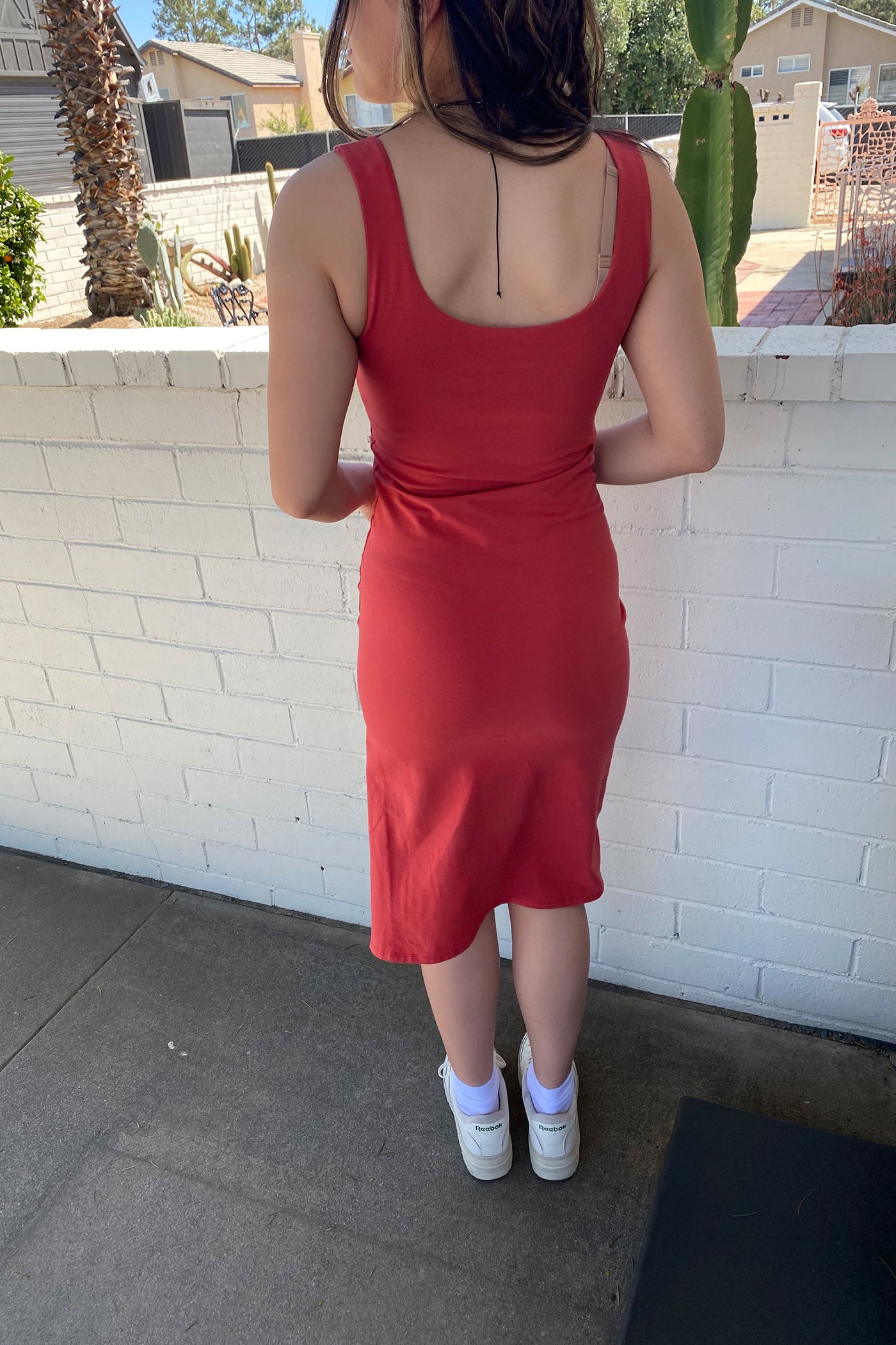 Sleeveless Side Slit Midi Dress