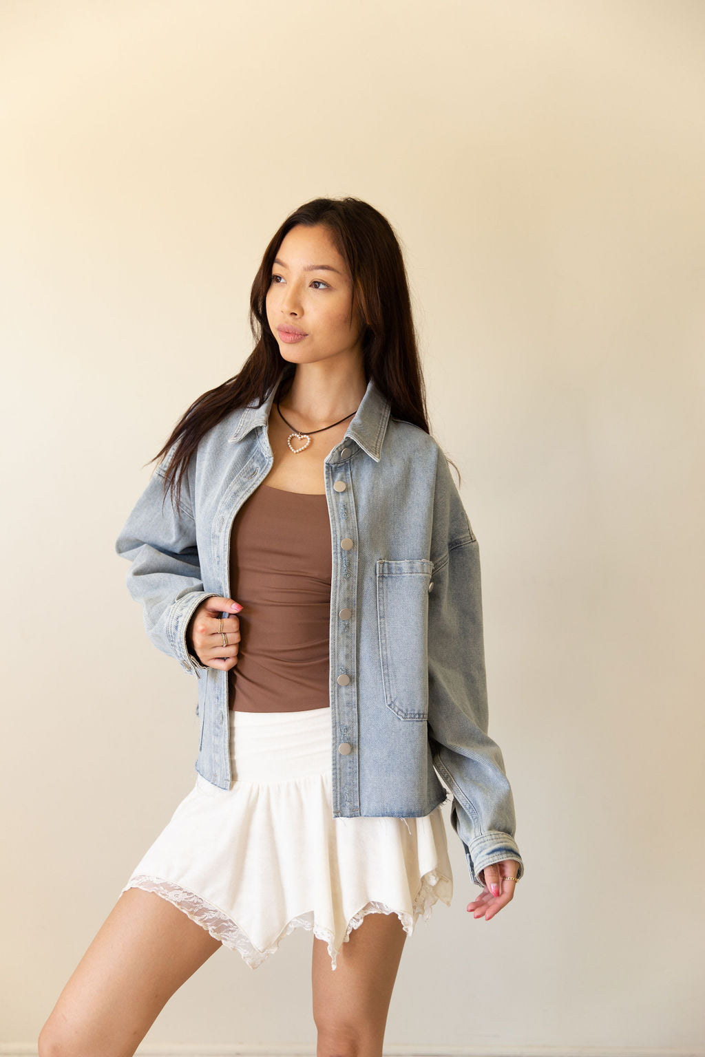 Alone Tonight Denim Jacket by For Good