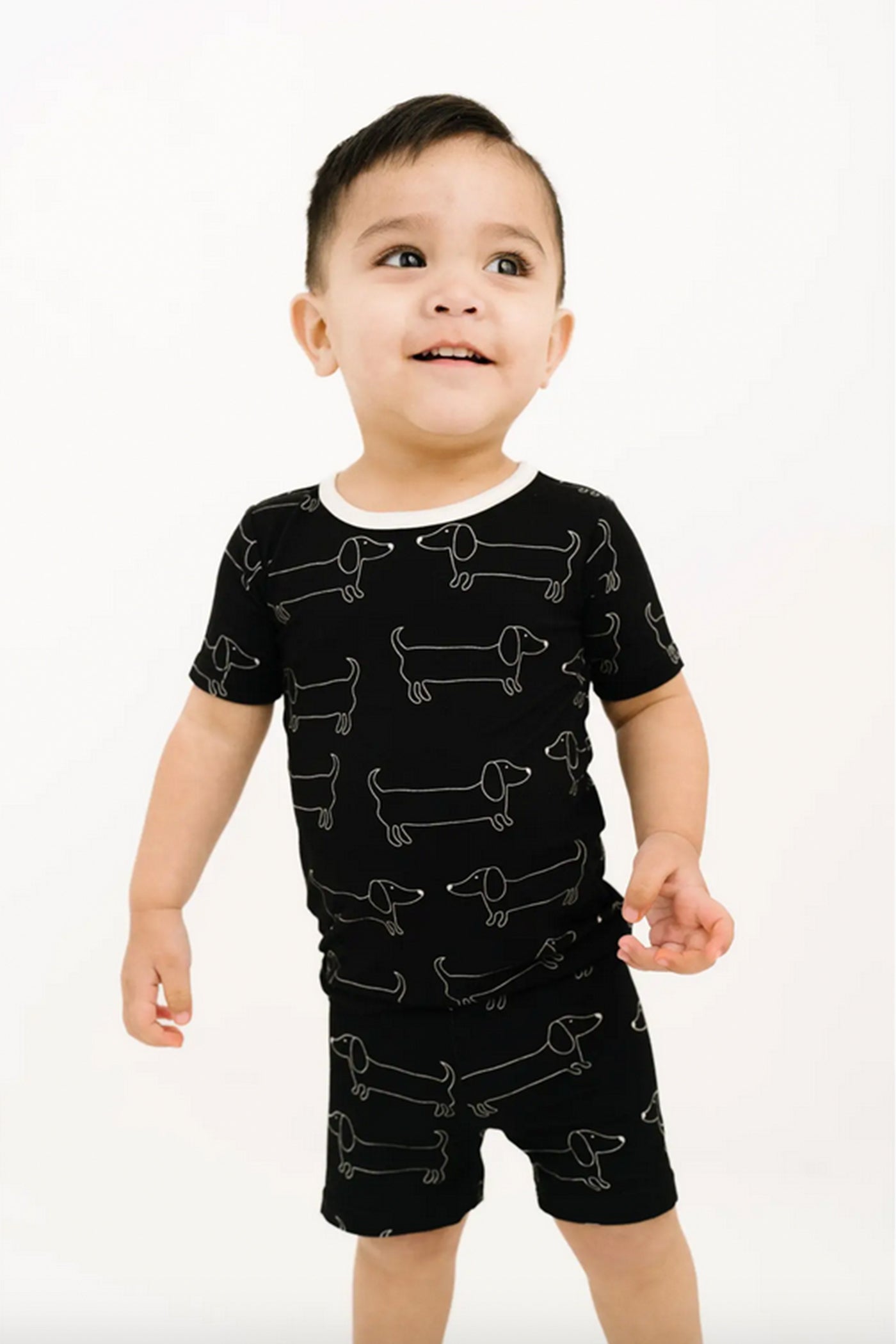 Dachshund Printed Bamboo Kids Set
