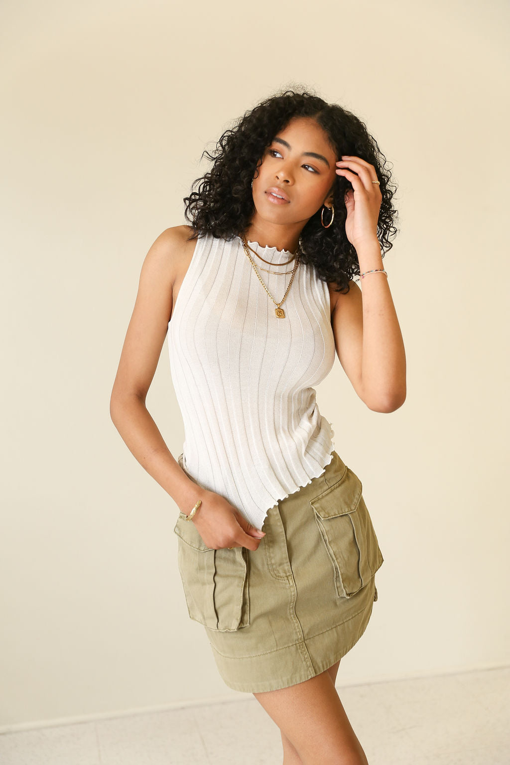 No One Sleeveless Knit Top by For Good