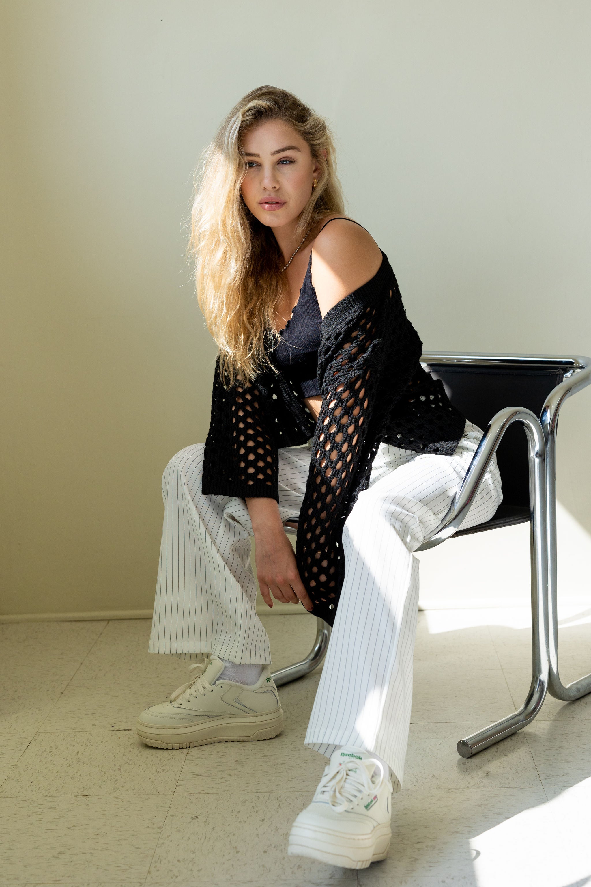 Wrong Turn Openwork Crochet Crop Cardigan