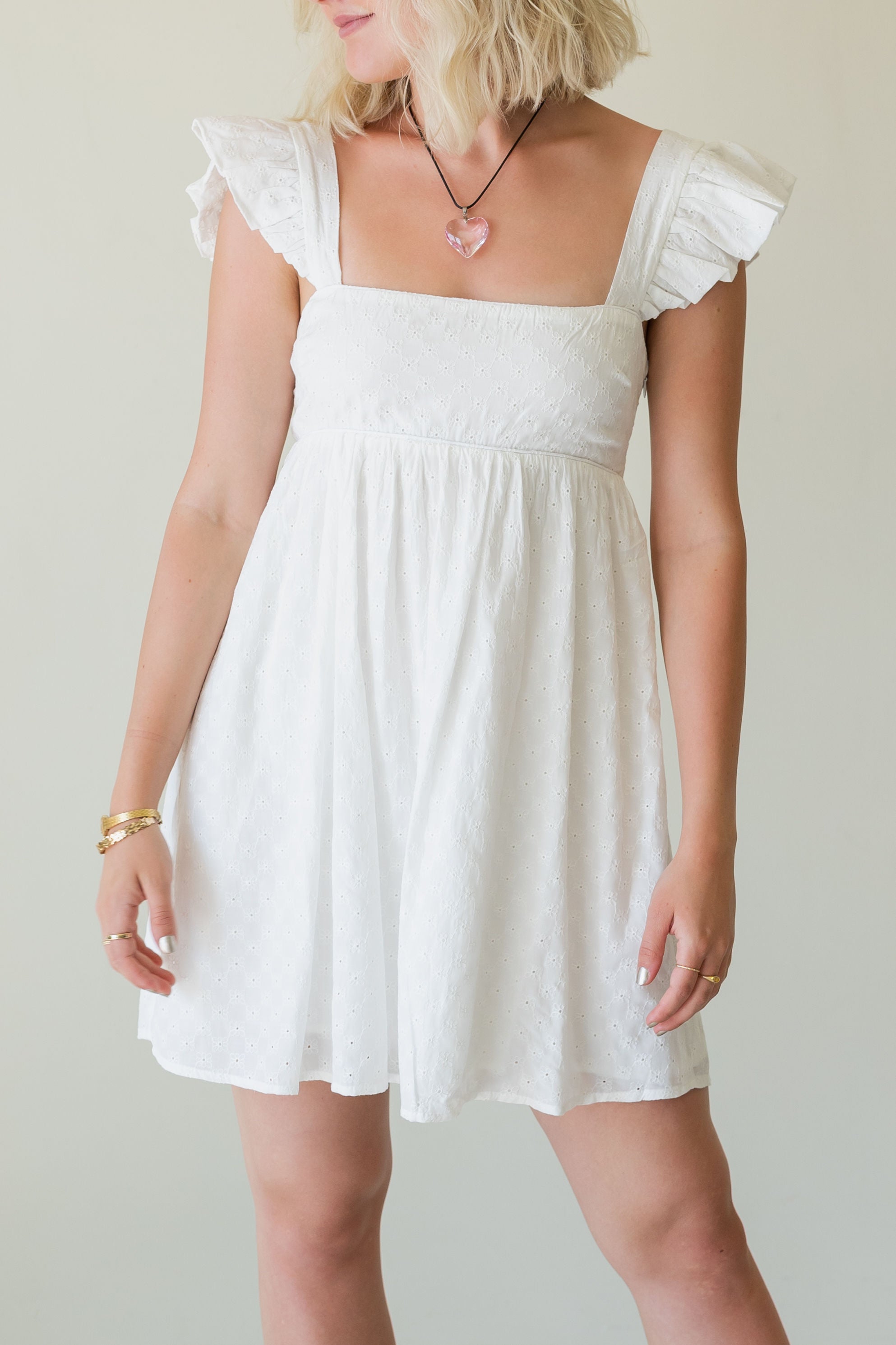 Prove It Babydoll Eyelet Dress