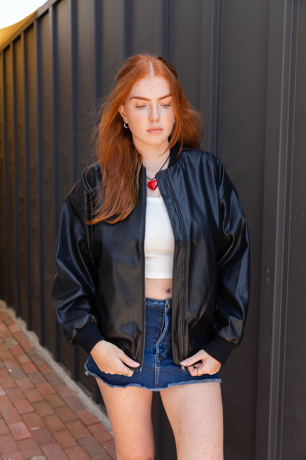 Not Enough Oversized Bomber Jacket