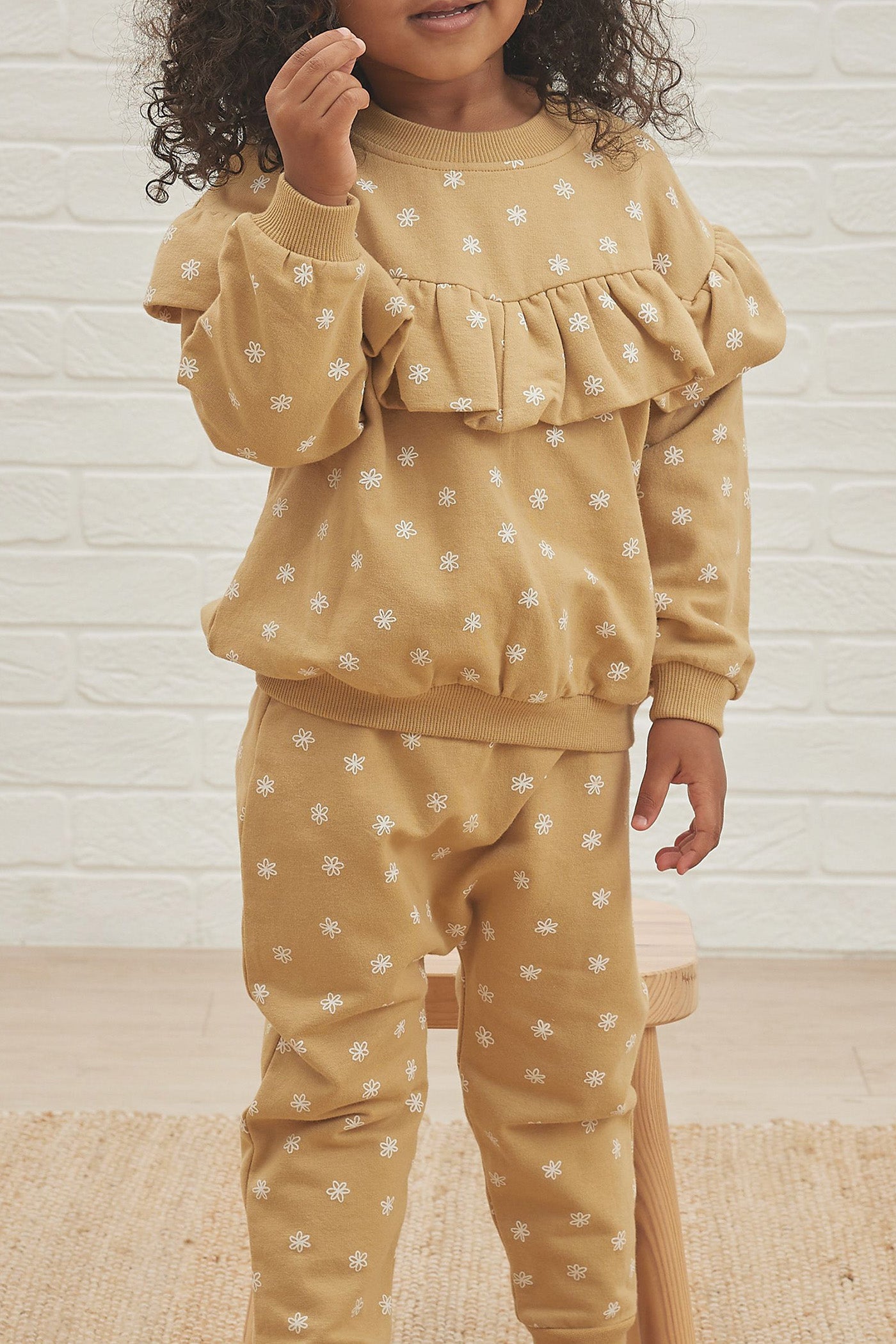 Ruffle Fleece Sweatshirt by Quincy Mae