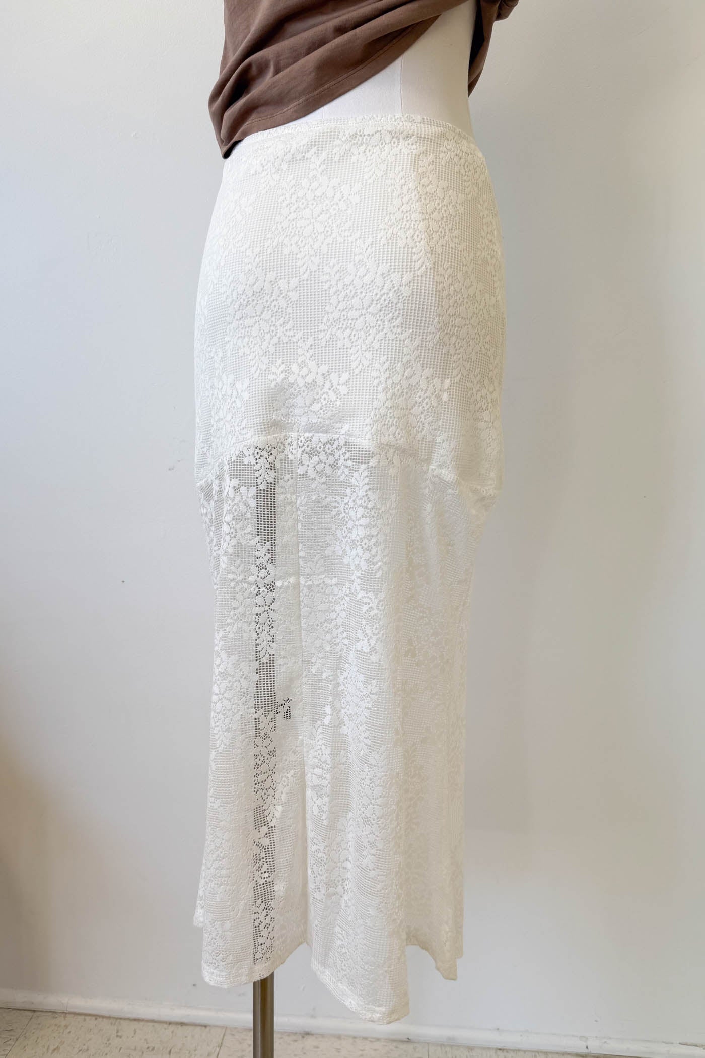 Crochet Lace Midi Skirt