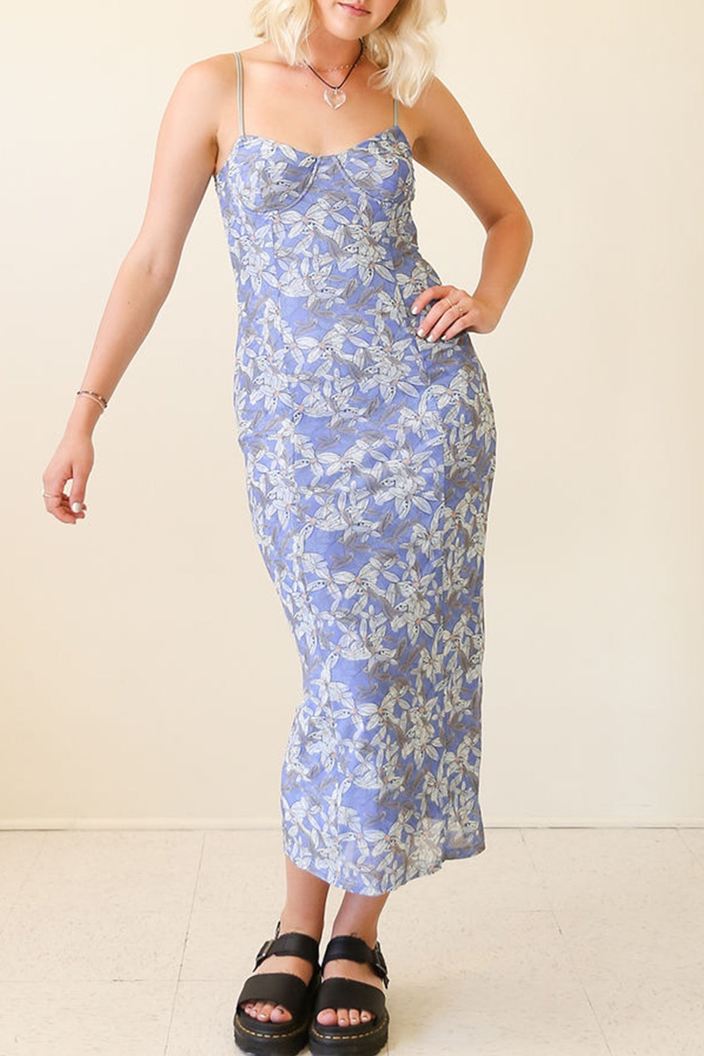 Bad Idea Floral Midi Dress