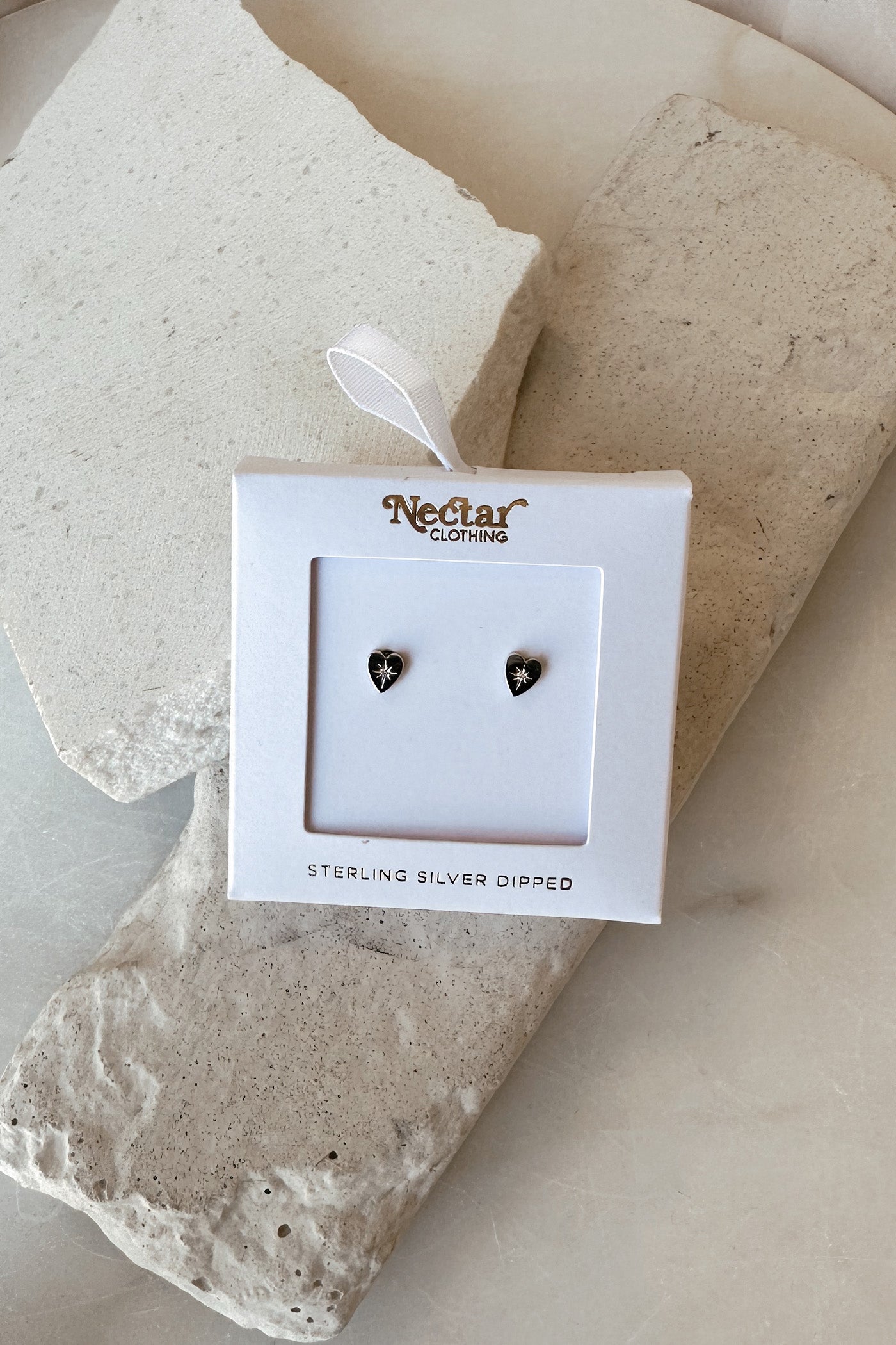 Dainty Starry Heart Studs