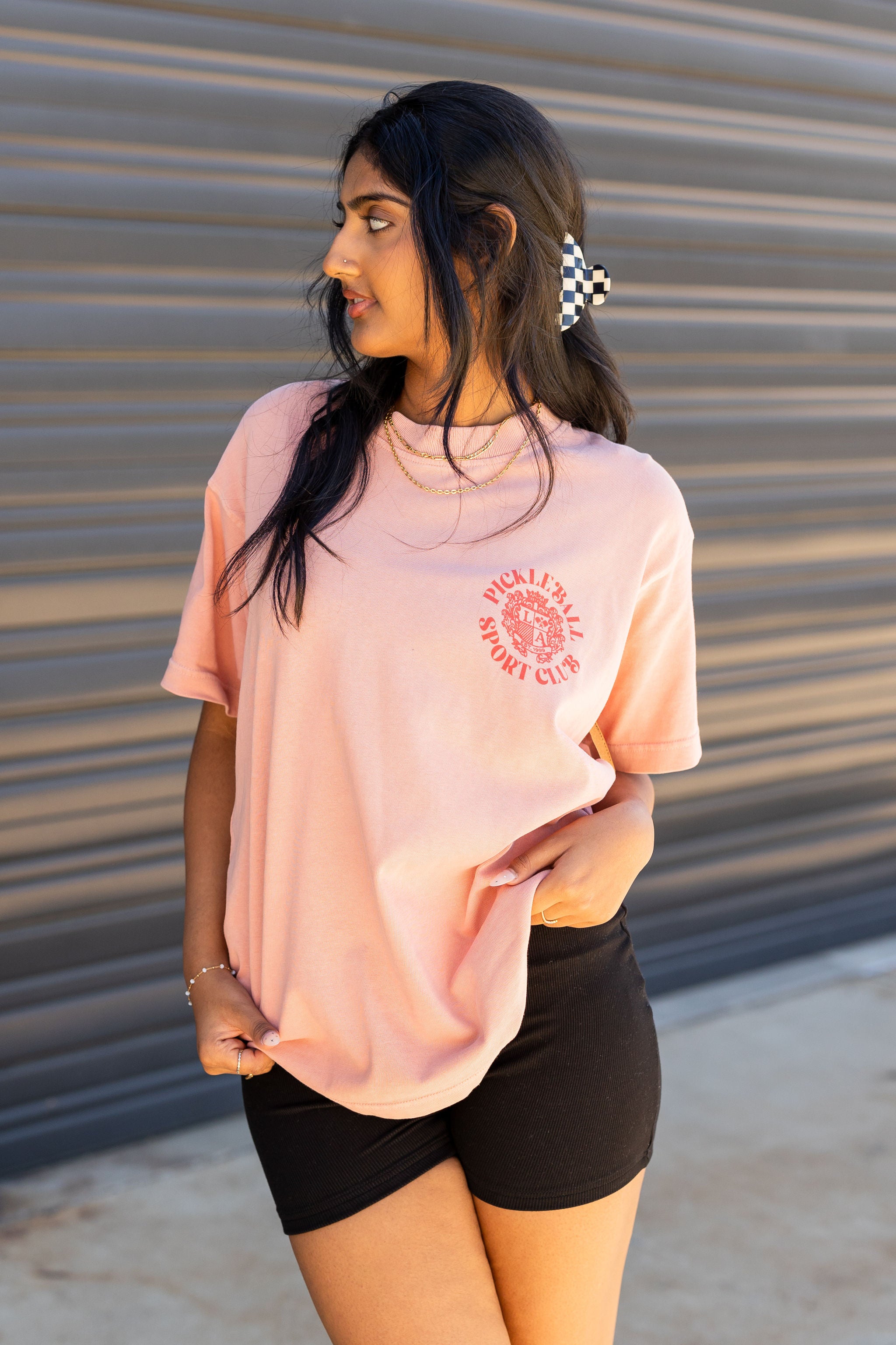 Pink Pickleball Club Oversized Graphic Tee