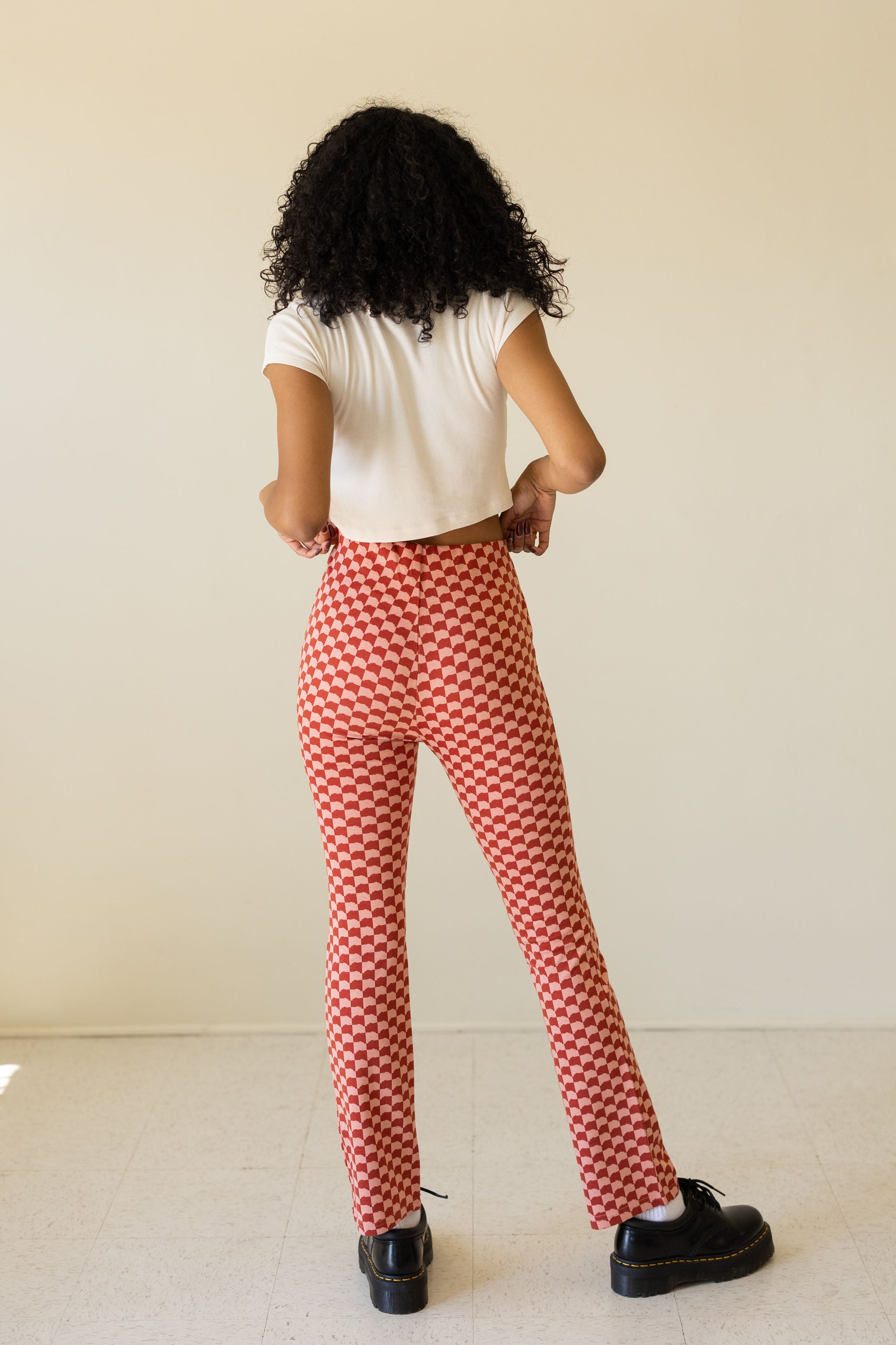 Stealing Hearts Checkered Knit Pants