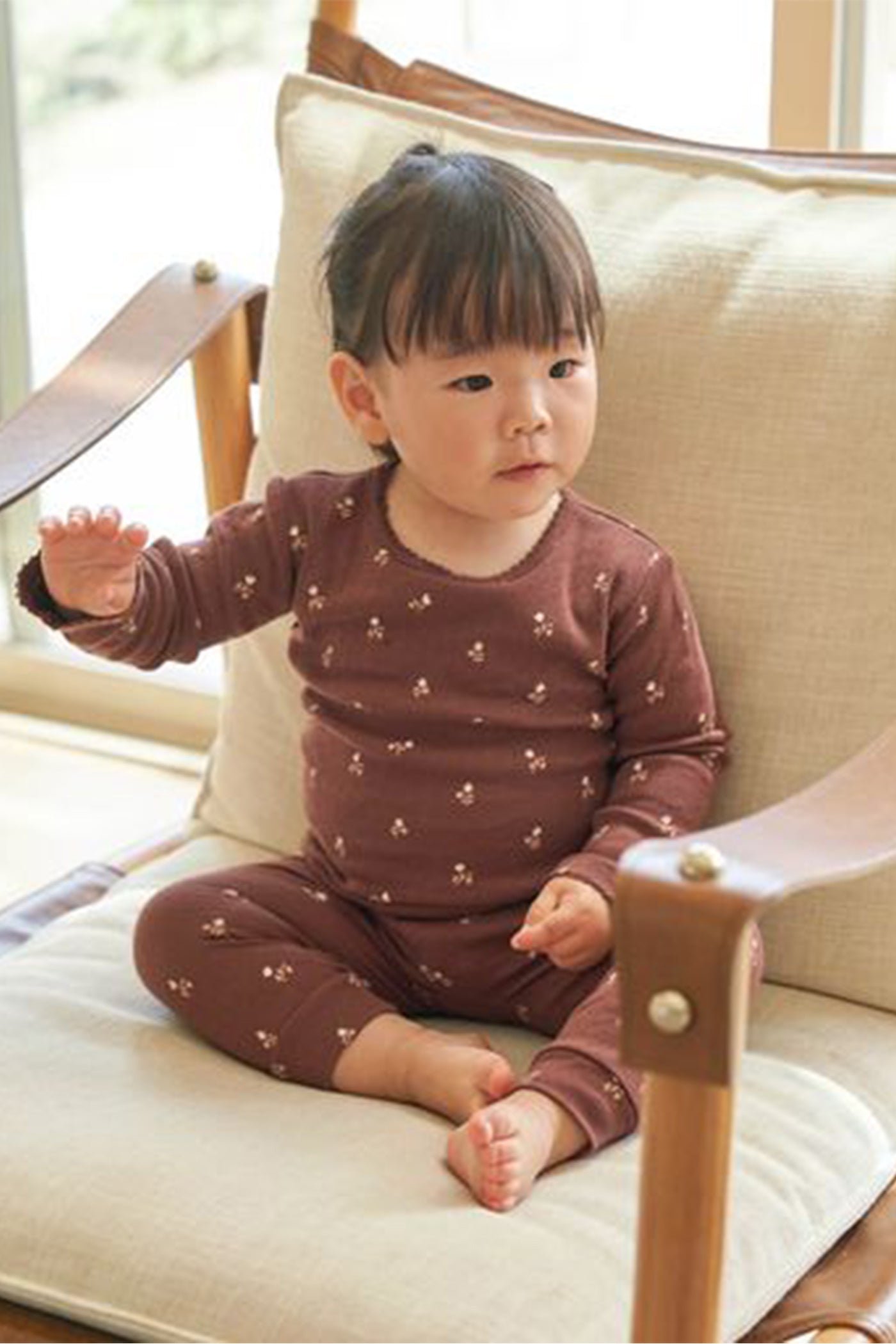 Pointelle Long Sleeve Kids Tee by Quincy Mae