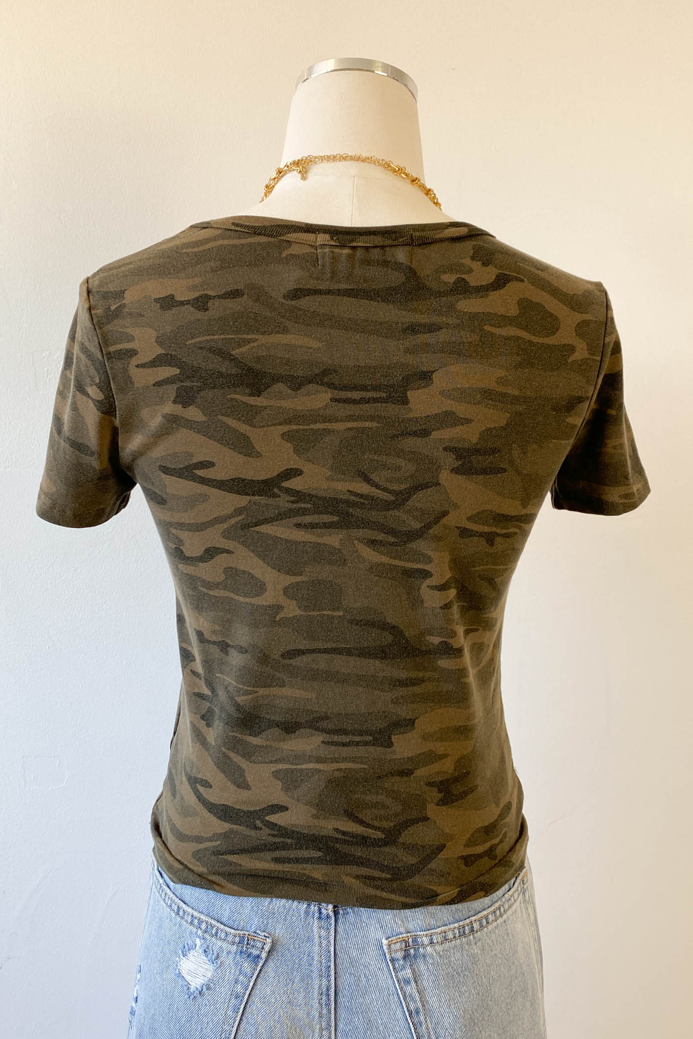 Camo Short Sleeve Top