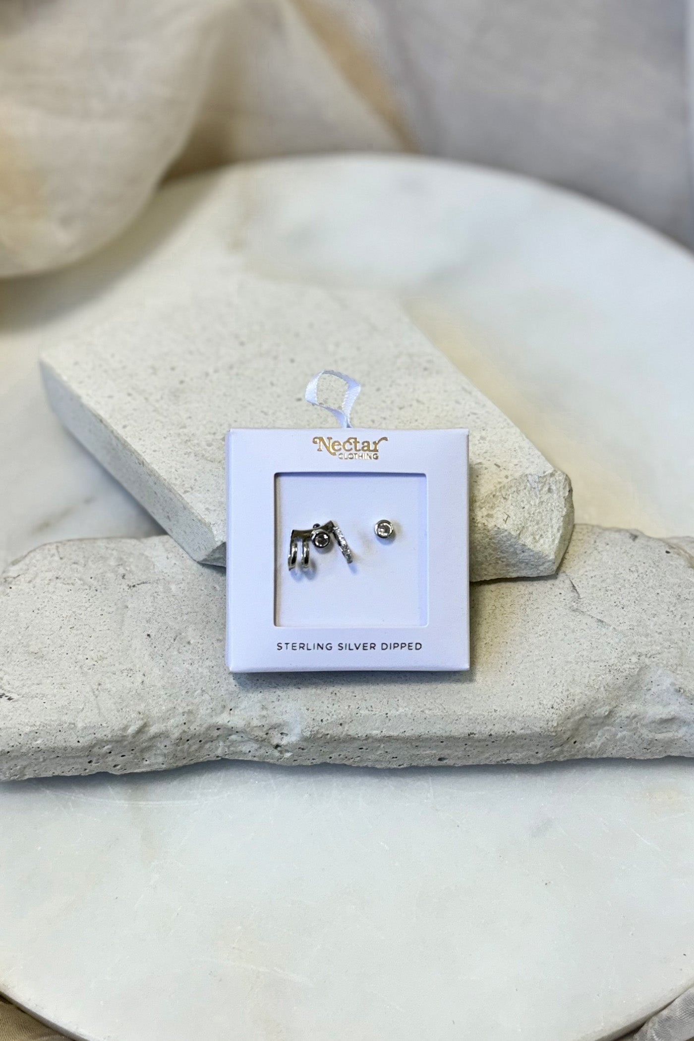 Stud & Cuff Earring Set