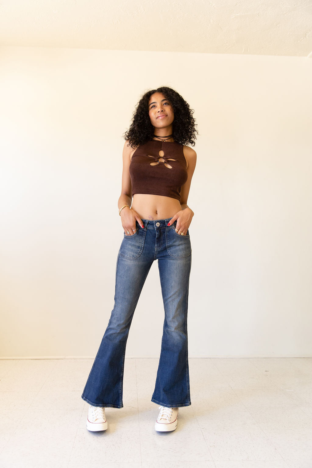 Tiana Low Rise Flare Jeans by BDG