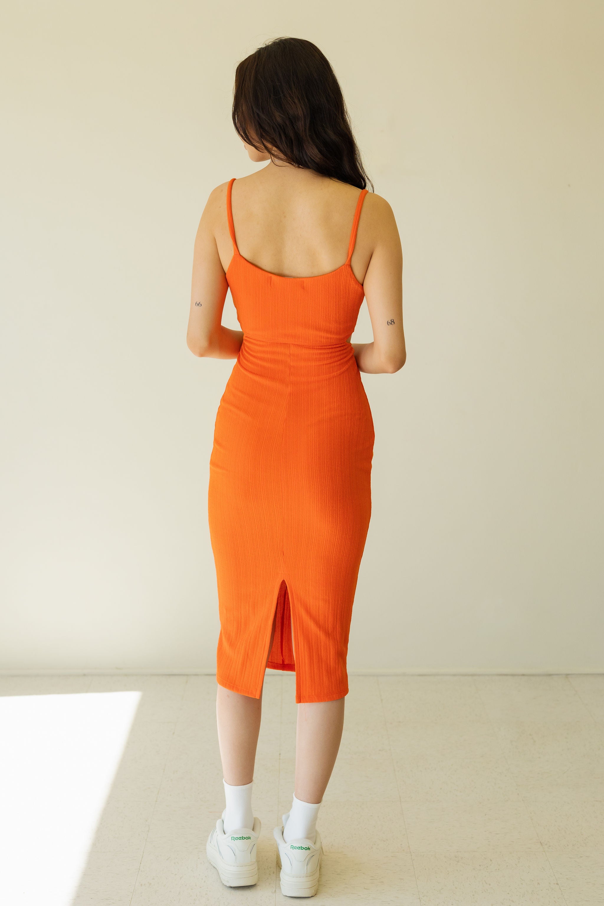 Sunset Love Twist Front Midi Dress
