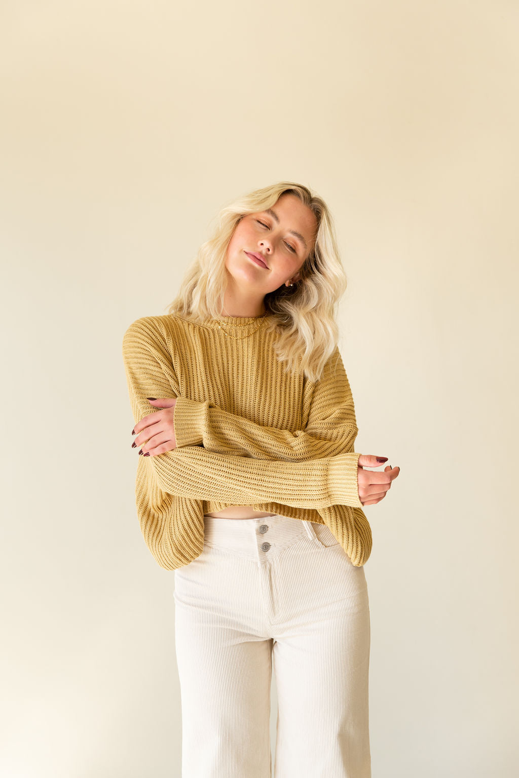 These Feelings Crochet Crop Sweater