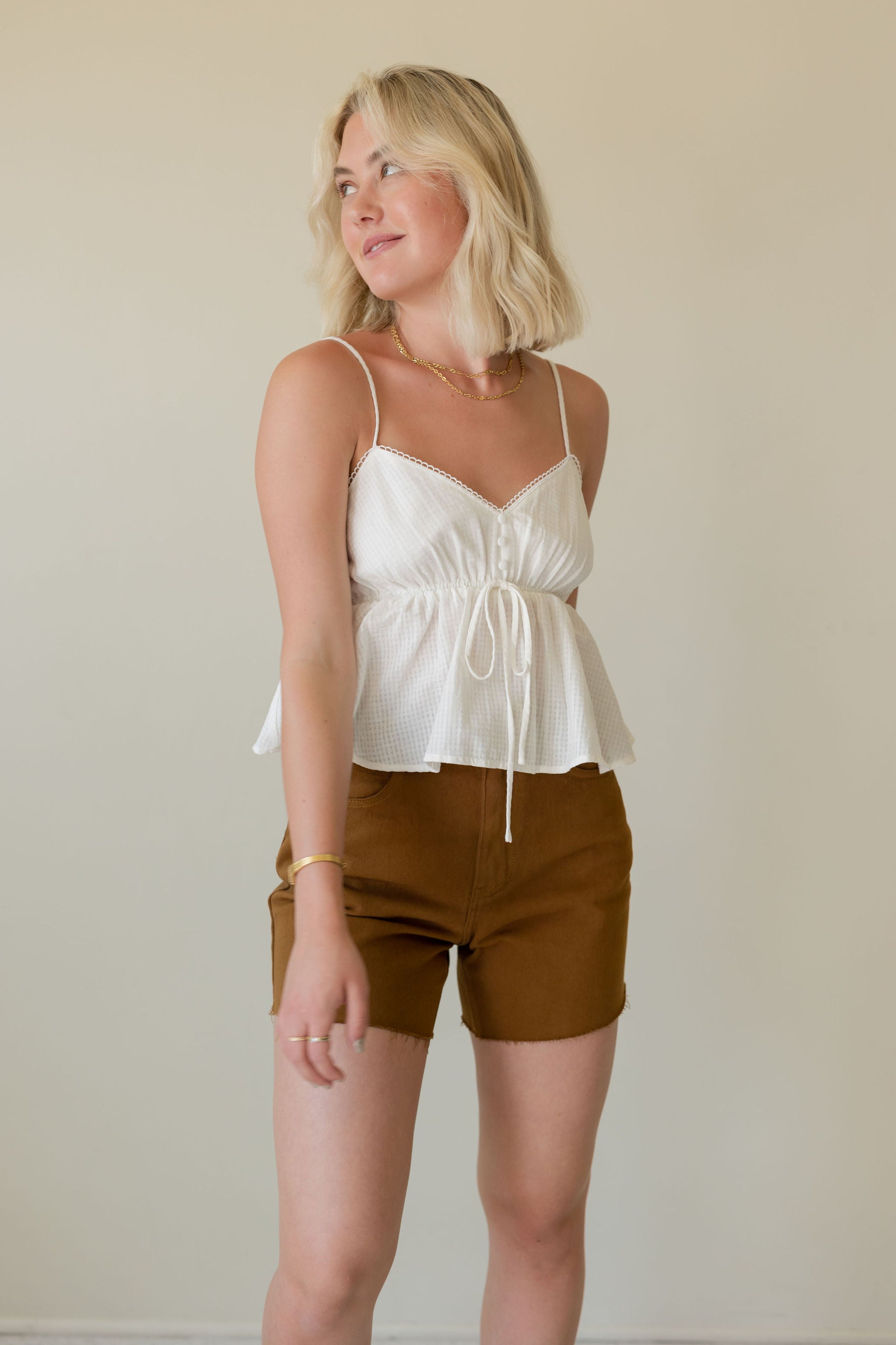 Just Us High Rise Shorts by For Good