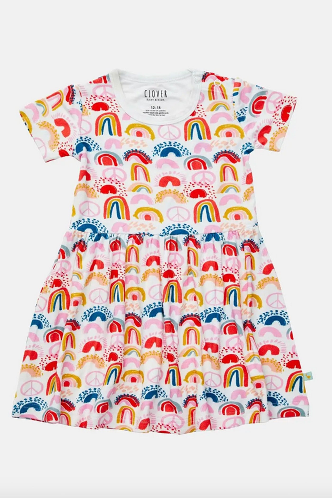 Peace & Rainbows Kids Twirl Dress